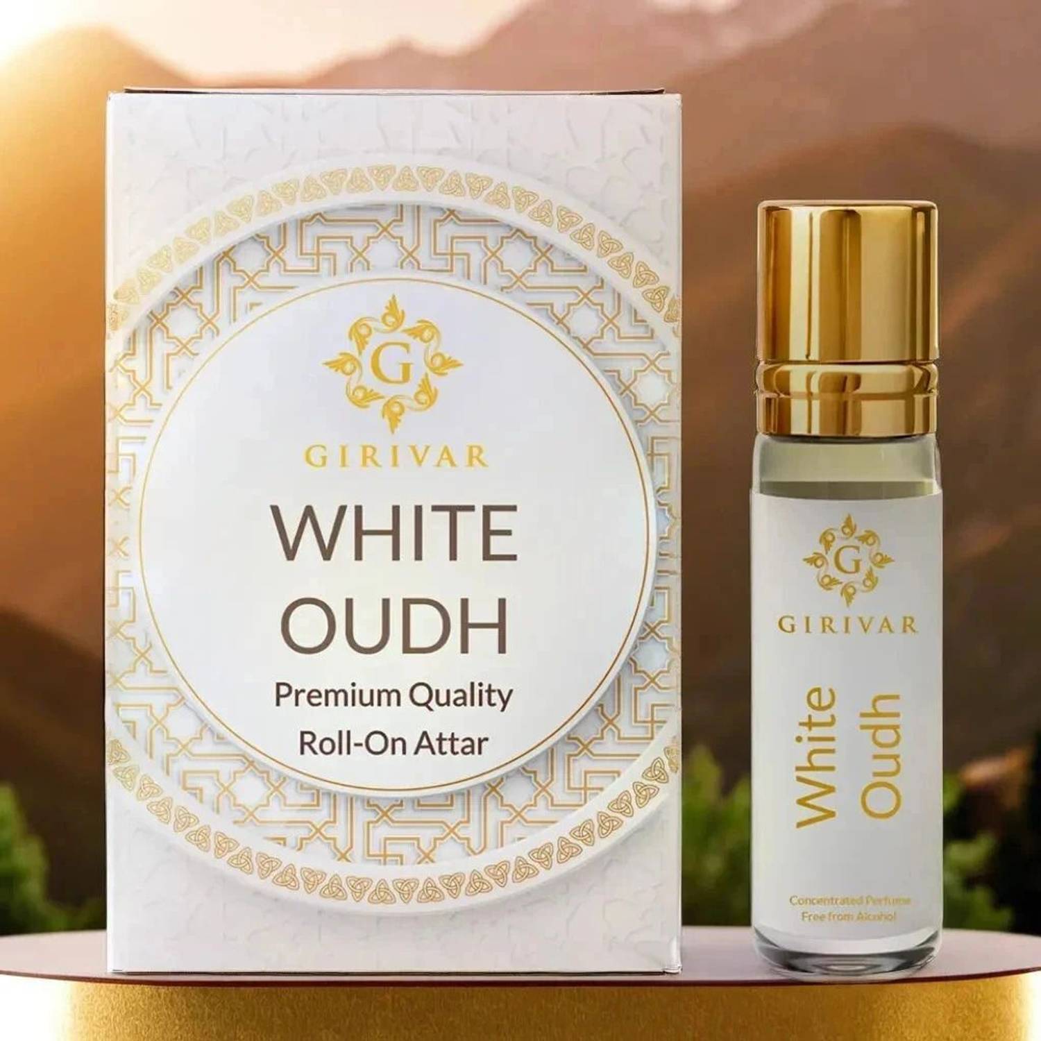 girivar White Oudh Attar Roll on Perfume - Image 1
