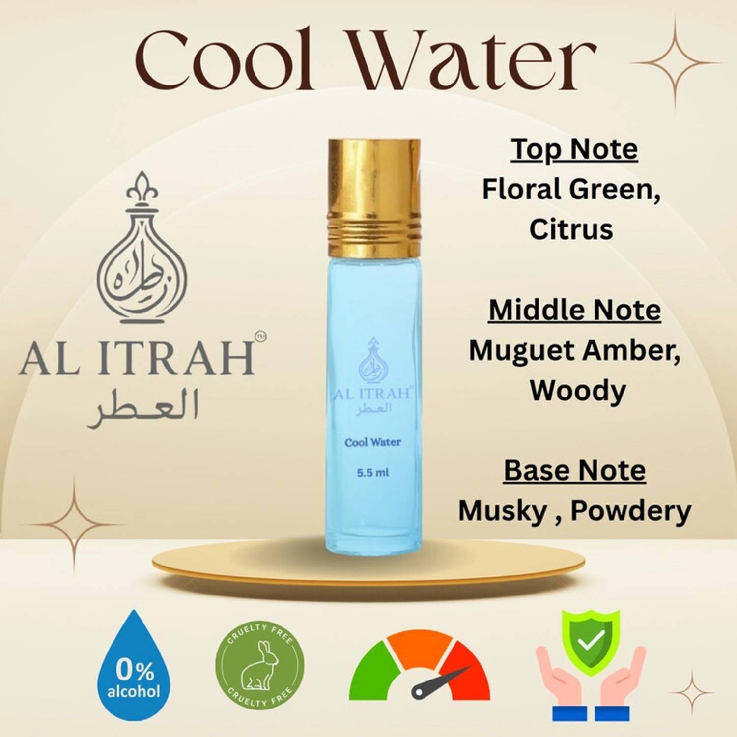 AL ITRAH Cool Water Attar for Men - Image 5