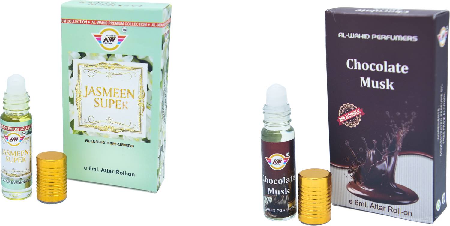 al-wahid Chocolate and Jasmine Attar For Unisex Long Lasting Fragrance (Non-Alcoholic) Floral Attar