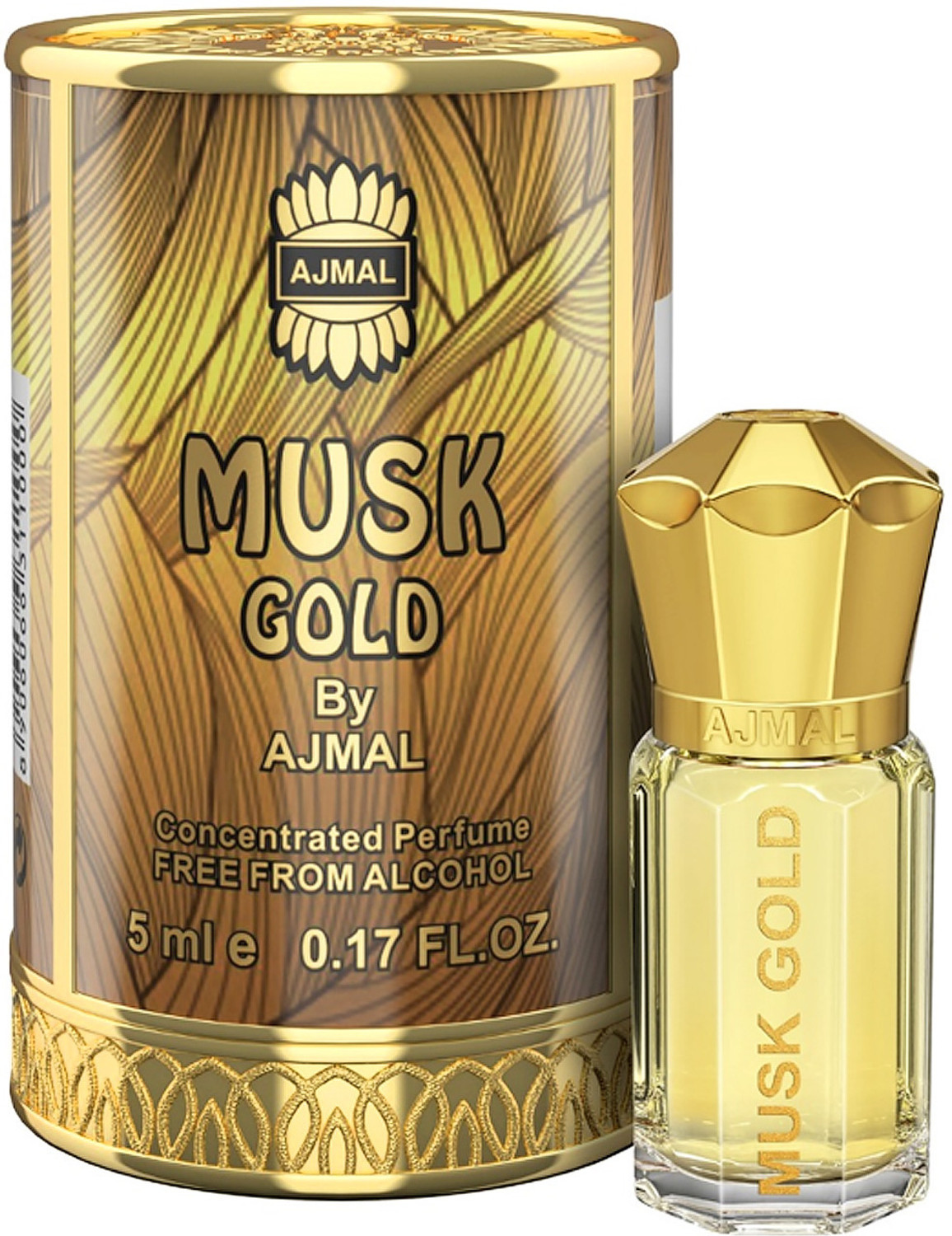 Image of Ajmal MUSK GOLD CP| Unisex Non-Alcoholic | Long Lasting Perfume Men & Women - 5 ML Floral Attar