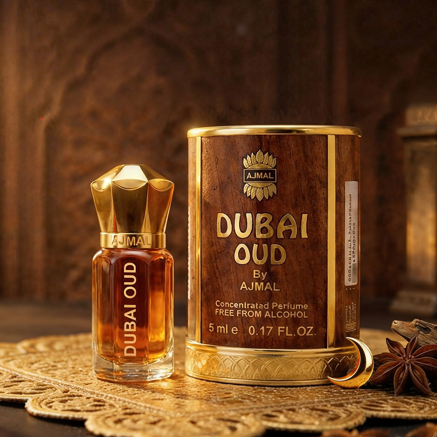 Image of Ajmal DUBAI OUD CP|Woody Fragrance|Non-Alcoholic|Long Lasting Perfume Men&Women-5ML Floral Attar