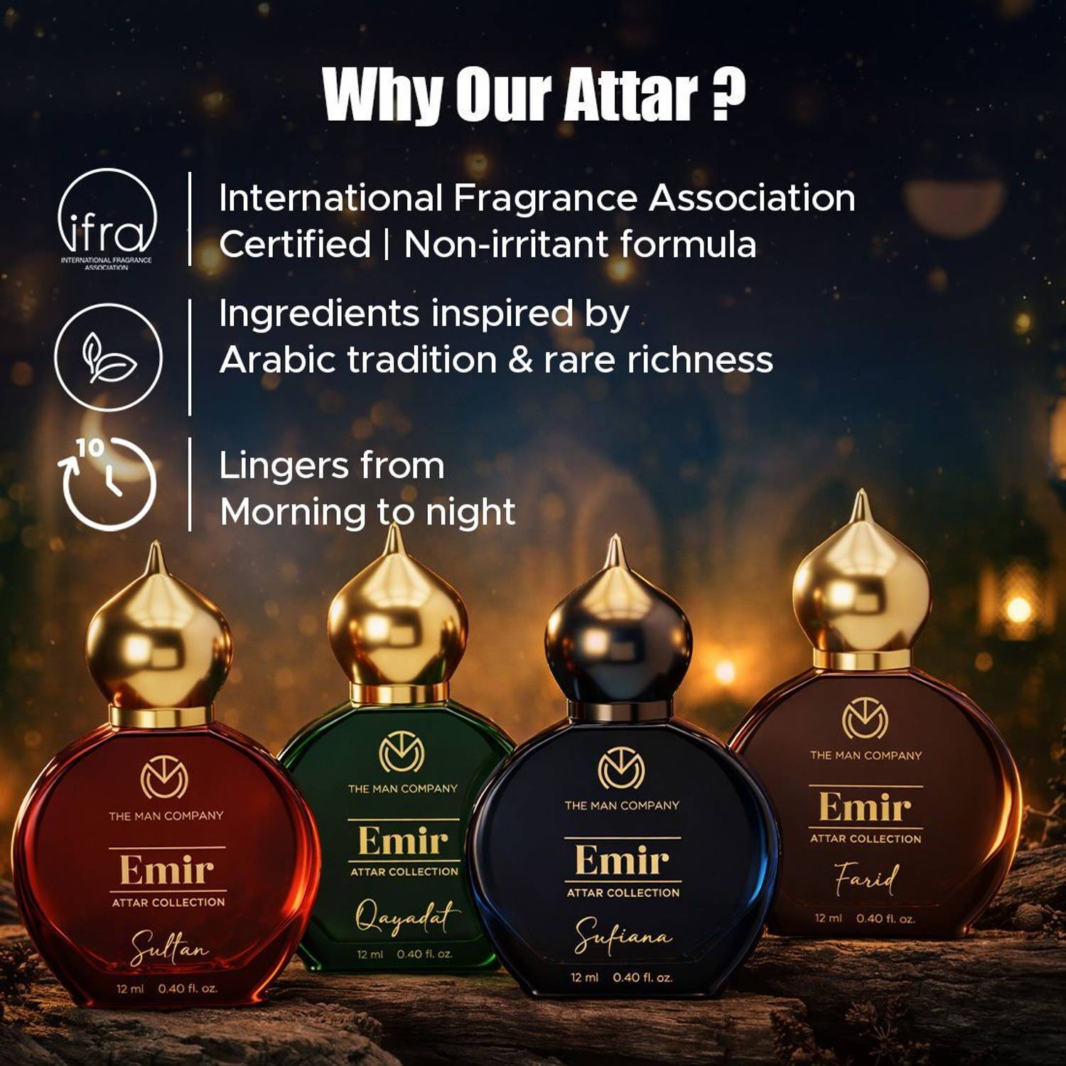 THE MAN COMPANY Attar Gift Set Pack of 4 · 12 ml (48 ml total) - Image 4