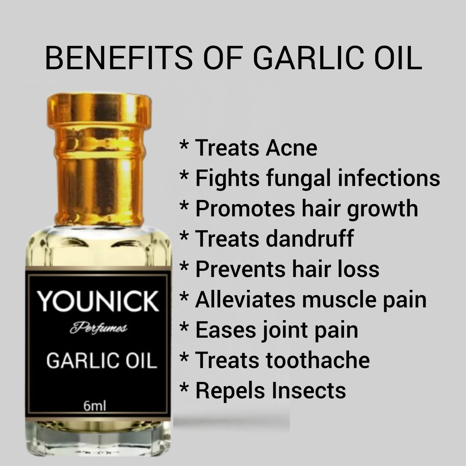 Image of YOUNICK GARLIC OIL (LAHSUN OIL) 6ML Herbal Attar