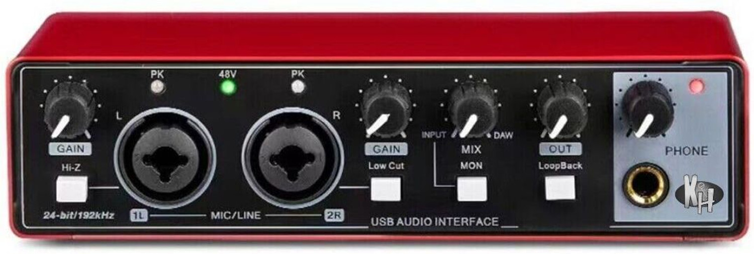 Image of Adiohub USB Interface 24Bit /196kHz Professional Sound Card, Mixer With XLR /TSR /TS Ports Audio Interface