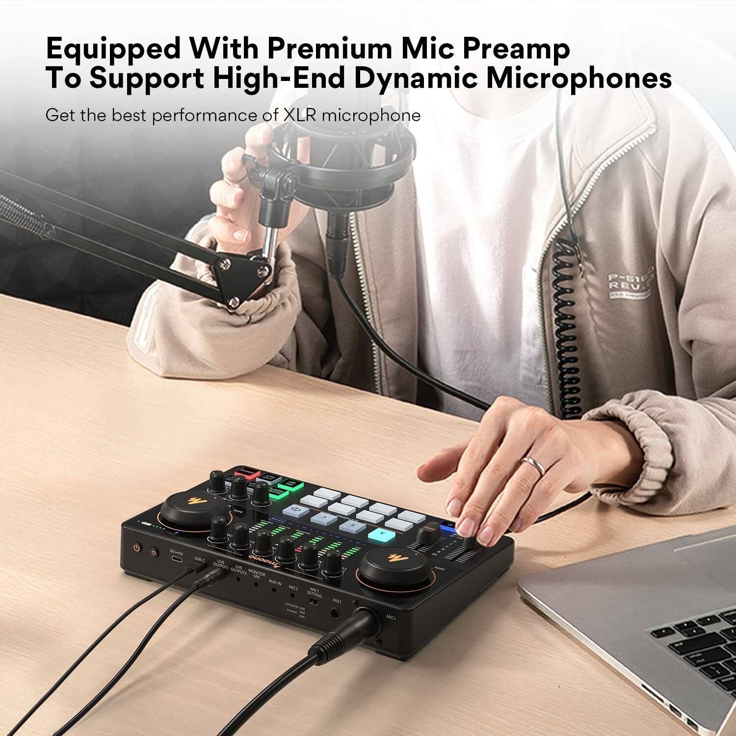 MAONO AME2 - All in One Podcast production Studio Audio Interface