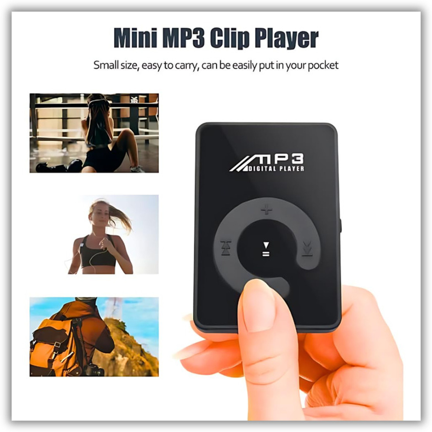 Image of Elevea Portable Mini MP3 Music Player with Clip Design Audio Player - 15 Years Warranty MP3 Player