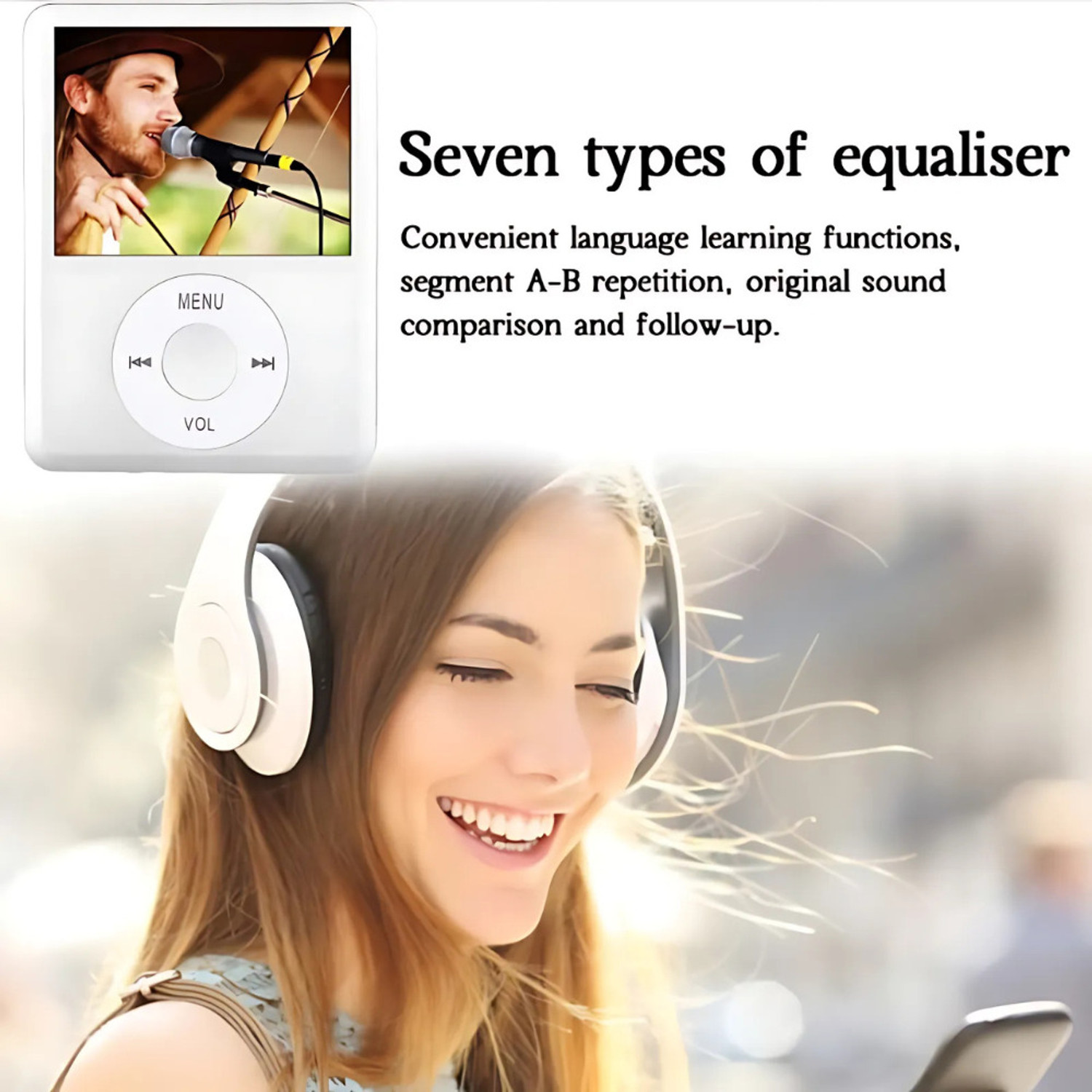Image of DRUMSTONE Portable Digital Mp4 Player, Supported Audio & Video Playback - 15 Year Warranty MP4 Player