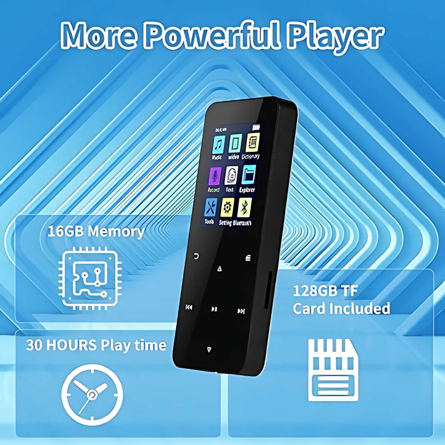 Image of DRUMSTONE Built-in Multifunctional Mini Digital MP4 Music Player - 15 Years Warranty MP4 Player