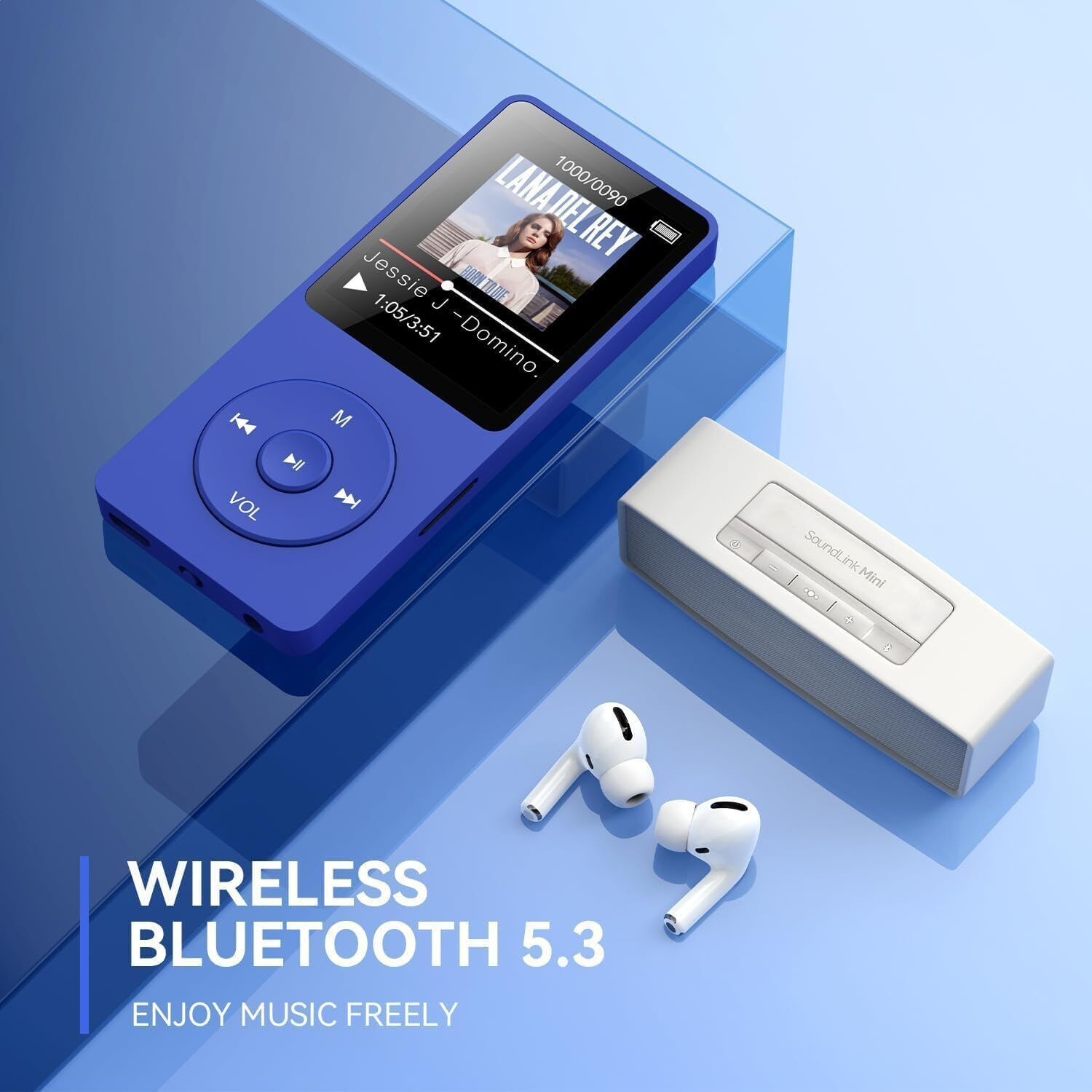 Image of CASON 16GB Mini MP3 Music Player with Bluetooth ,Video Playback,Pocket-Sized MP3 16 GB MP3 Player