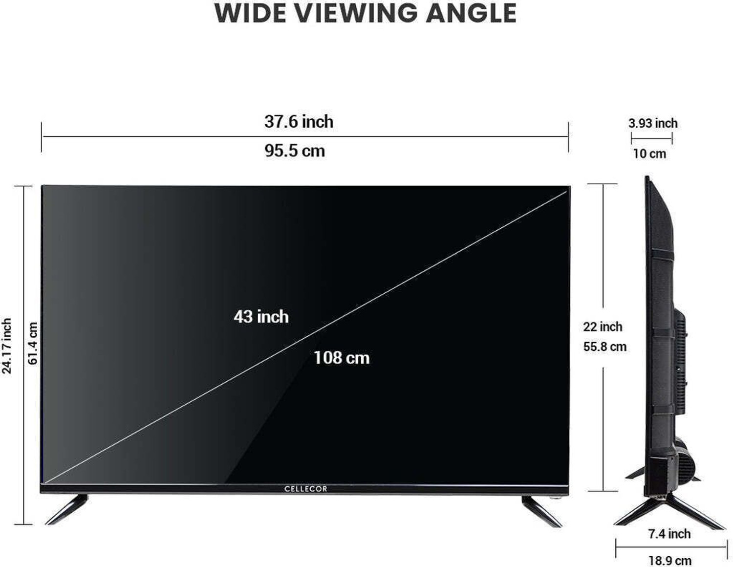 Image of Cellecor Cellecor smart TV EC -43MT plus (43 inch) smart led tv 8gb 8 GB MP4 Player