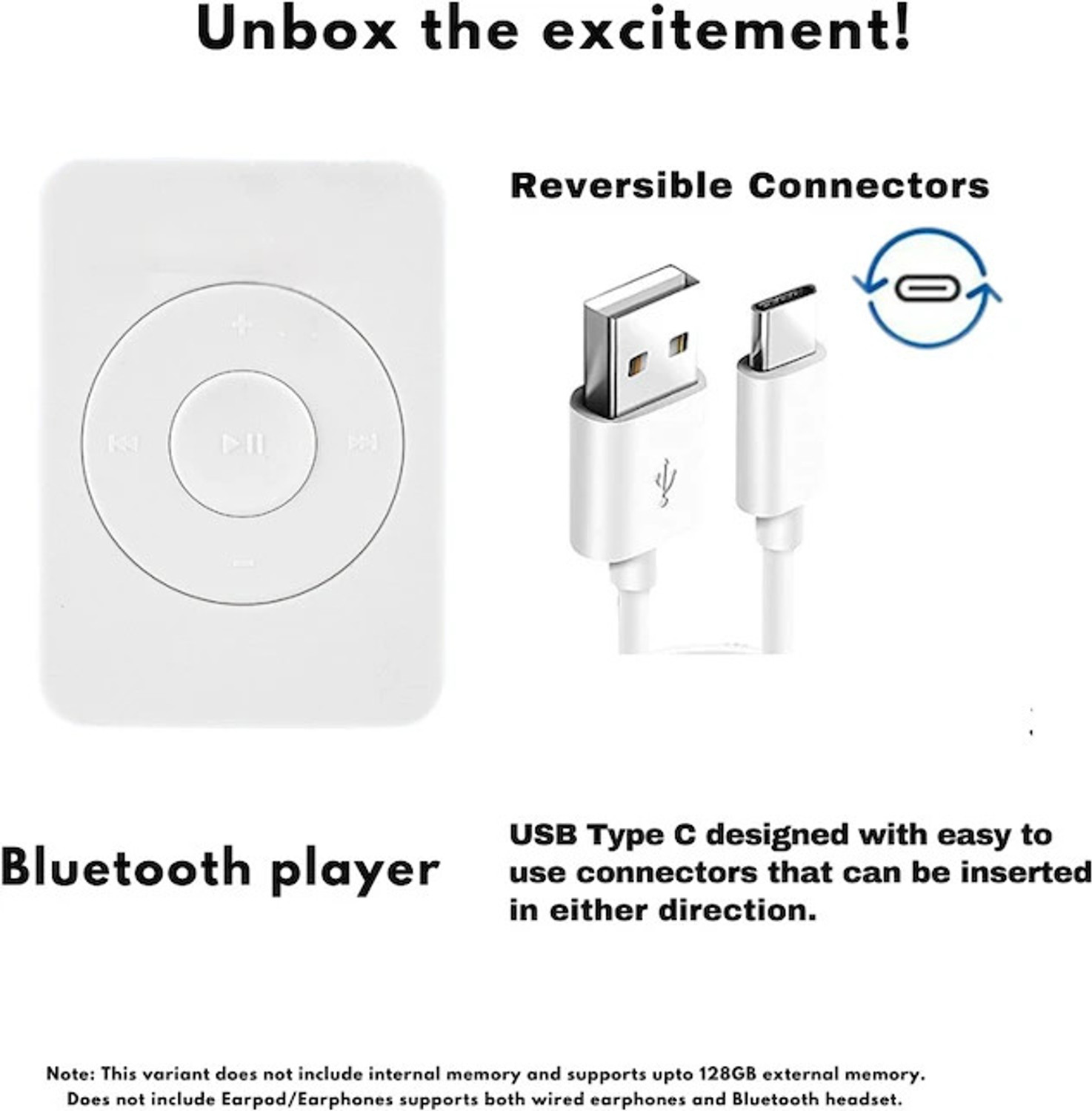 Image of XZOR All-in-One Bluetooth MP3 Player - Auto Pairing, Speaker, Dual Mode, Up to 128GB MP3 Player