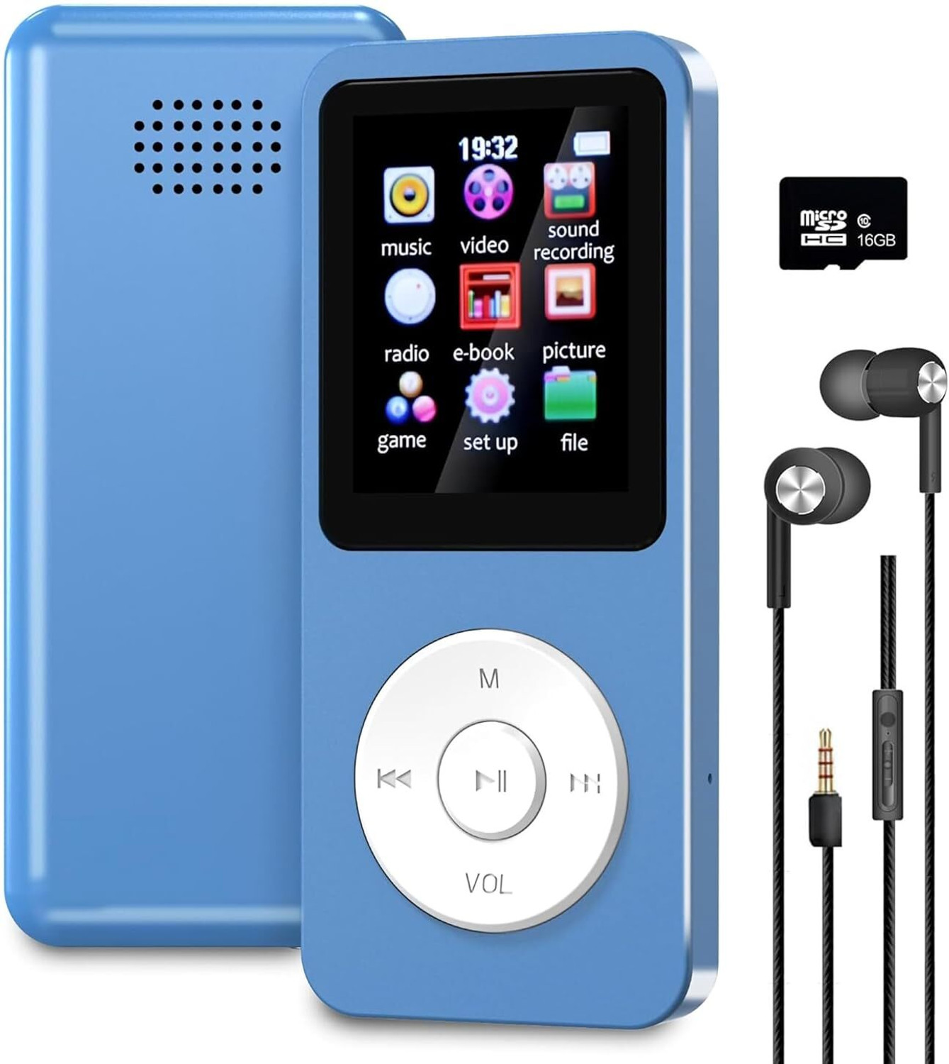 Image of sounce 16GB Bluetooth MP3 Player with FM, Recorder, HiFi Sound & Speaker 16 GB MP3 Player