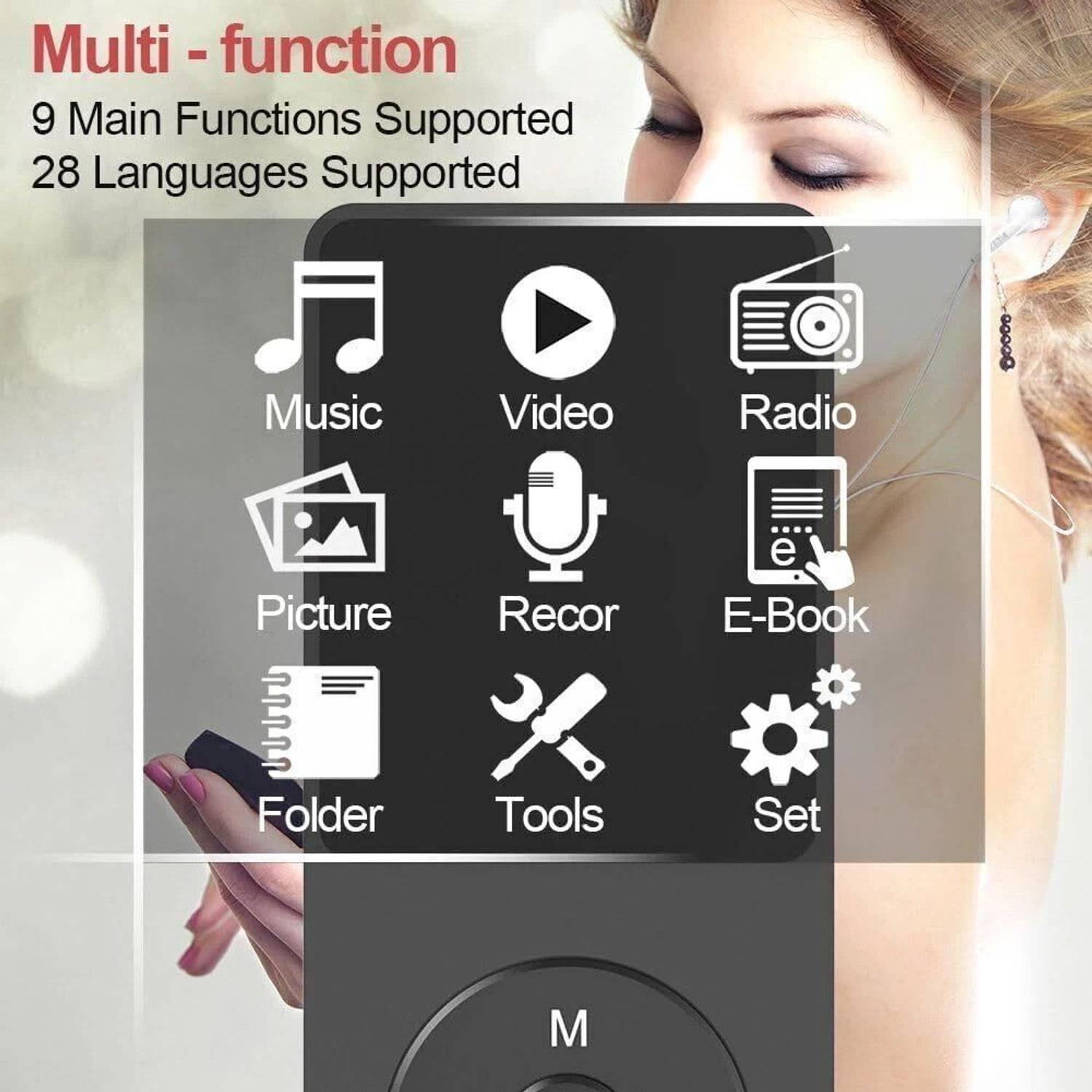 CASON 16GB Mini MP3 Player with Bluetooth - Image 4