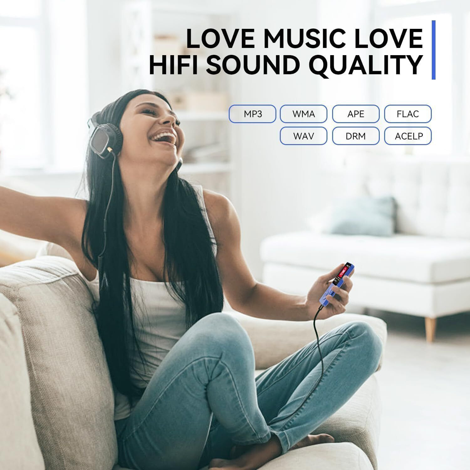 Image of CASON 16GB Mini MP3 Music Player with Bluetooth ,Video Playback,Pocket-Sized MP3 16 GB MP3 Player