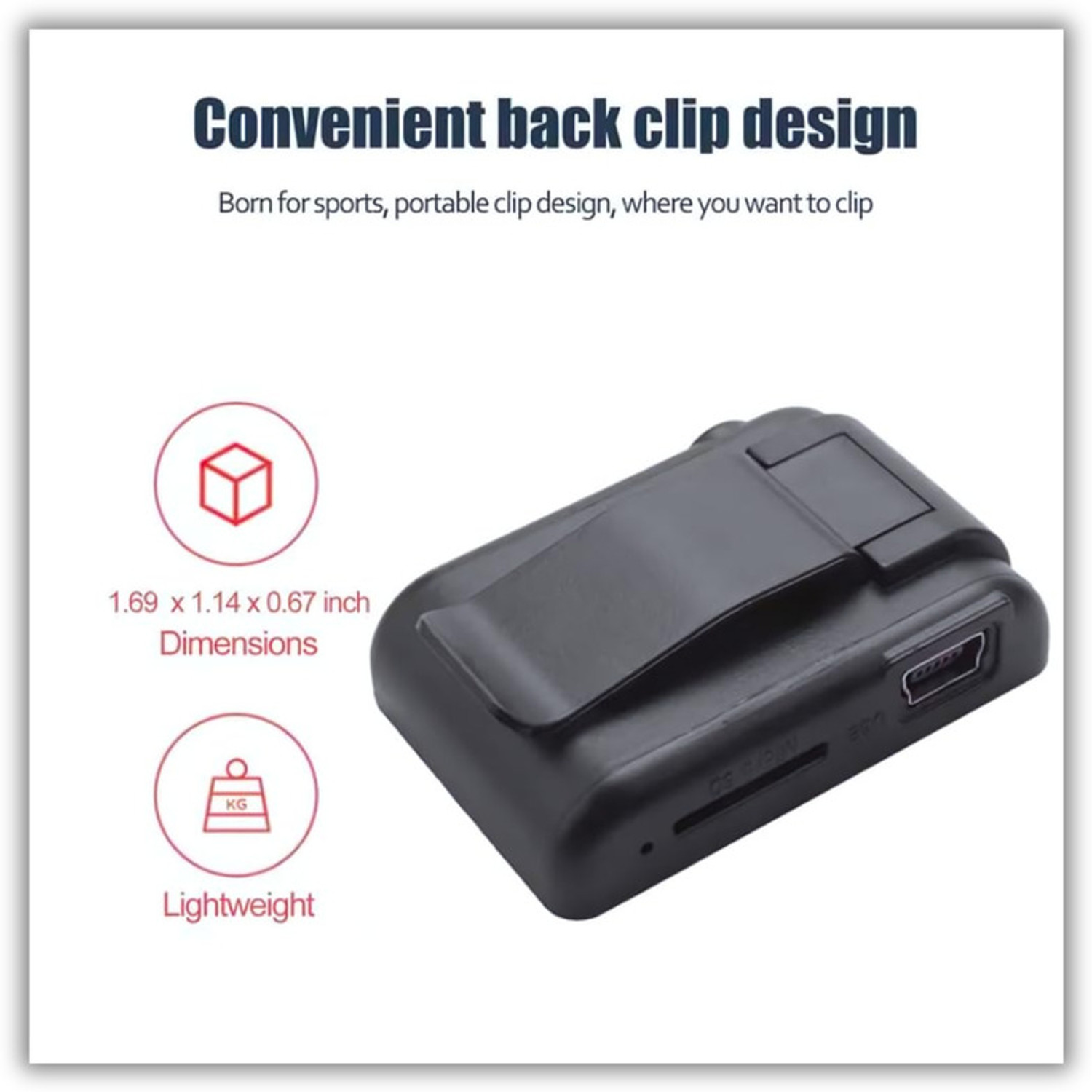 Image of Elevea Portable Mini MP3 Music Player with Clip Design Audio Player - 15 Years Warranty MP3 Player