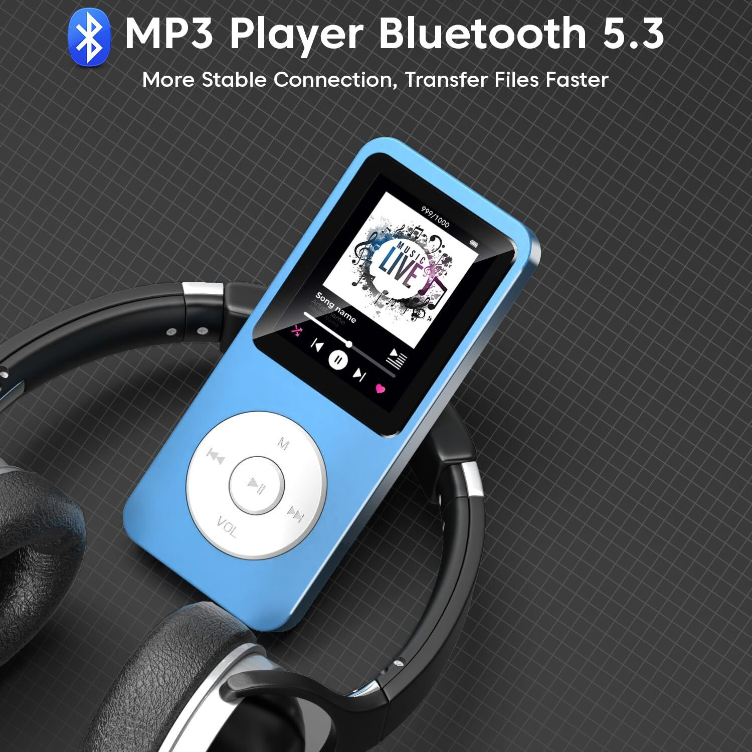 Image of sounce 16GB Bluetooth MP3 Player with FM, Recorder, HiFi Sound & Speaker 16 GB MP3 Player