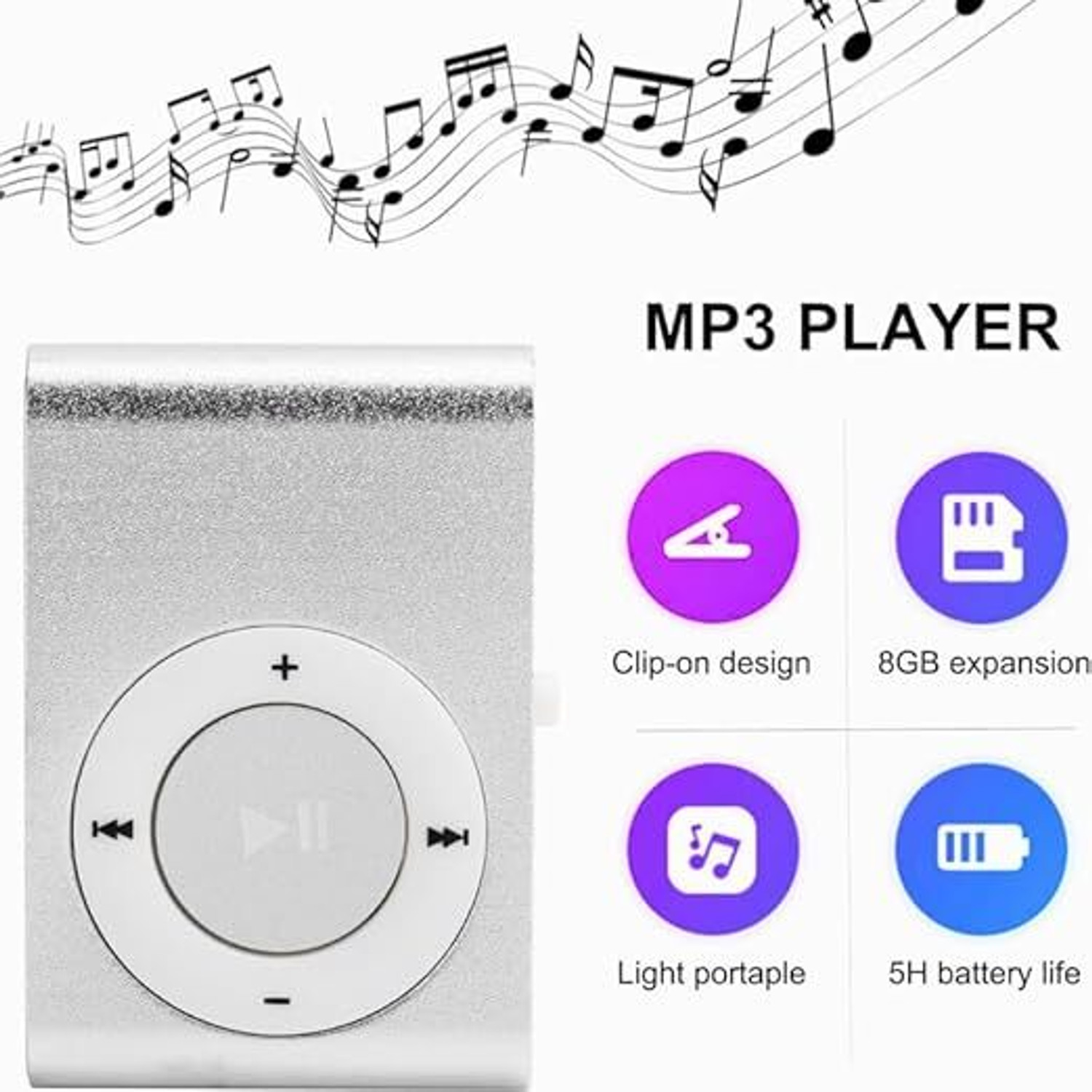 Image of DRUMSTONE MP3 Player with Extended Battery Life MP3 Player