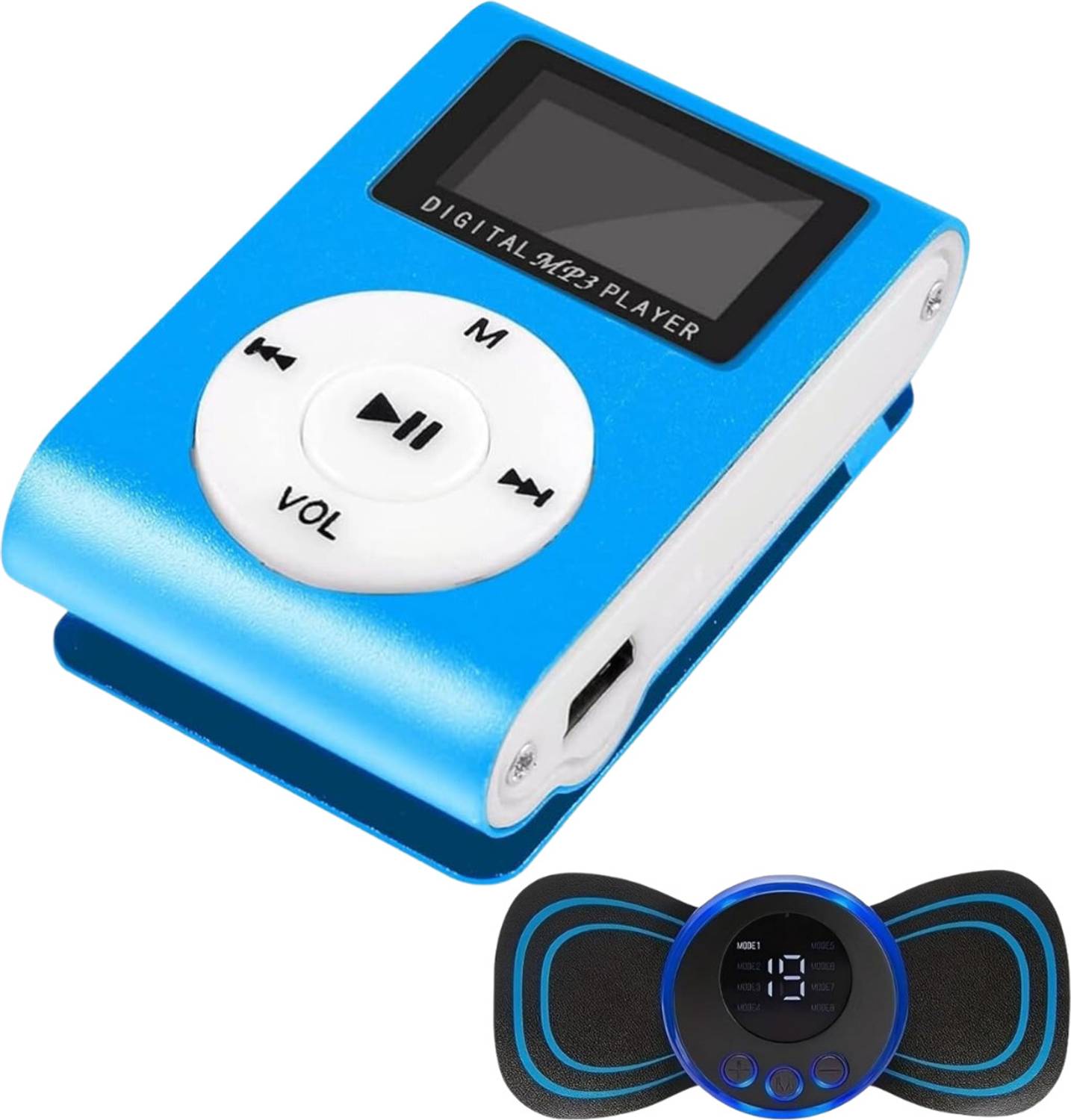 DRUMSTONE Compact Clip-On MP3 Player with Massager 2 GB MP3 Playe