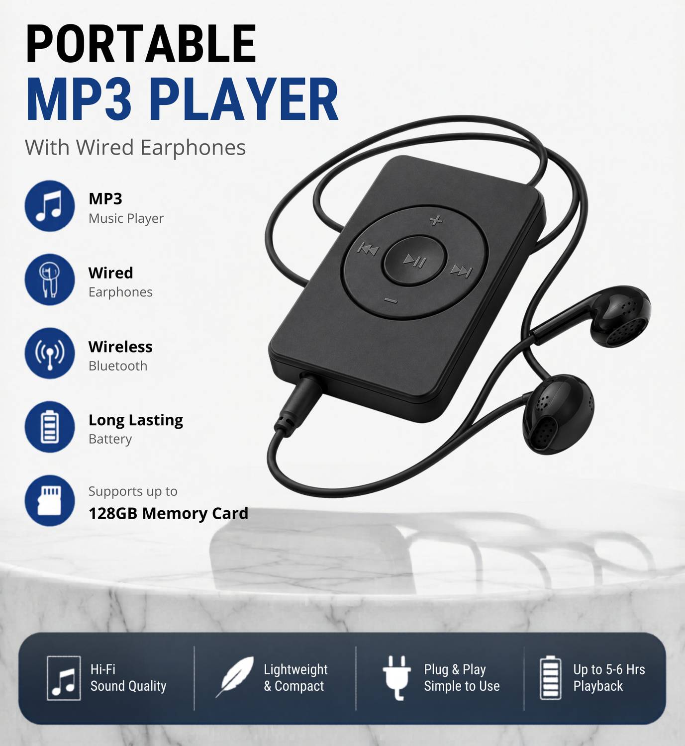 XZOR All-in-One Bluetooth MP3 Player, 128GB - Image 2