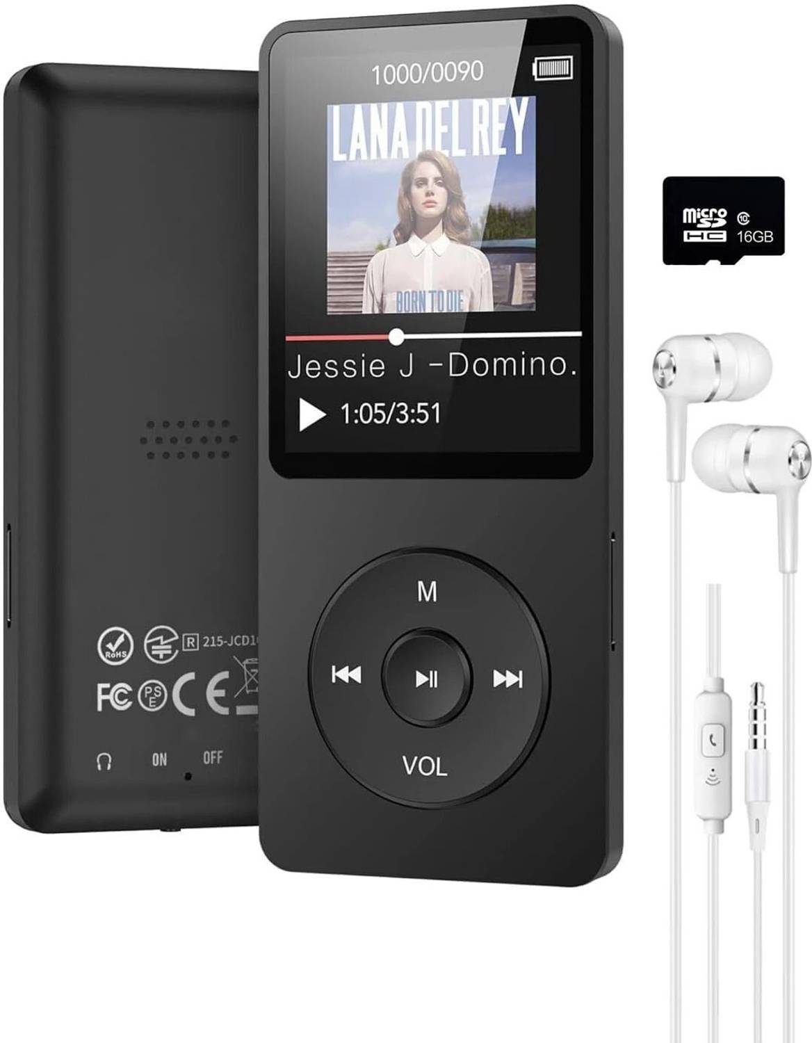 CASON 16GB Mini MP3 Player with Bluetooth