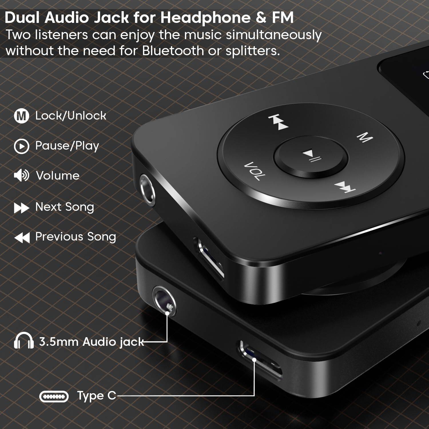 sounce 16GB Mini MP3 Player with Bluetooth 5.4 - Image 5
