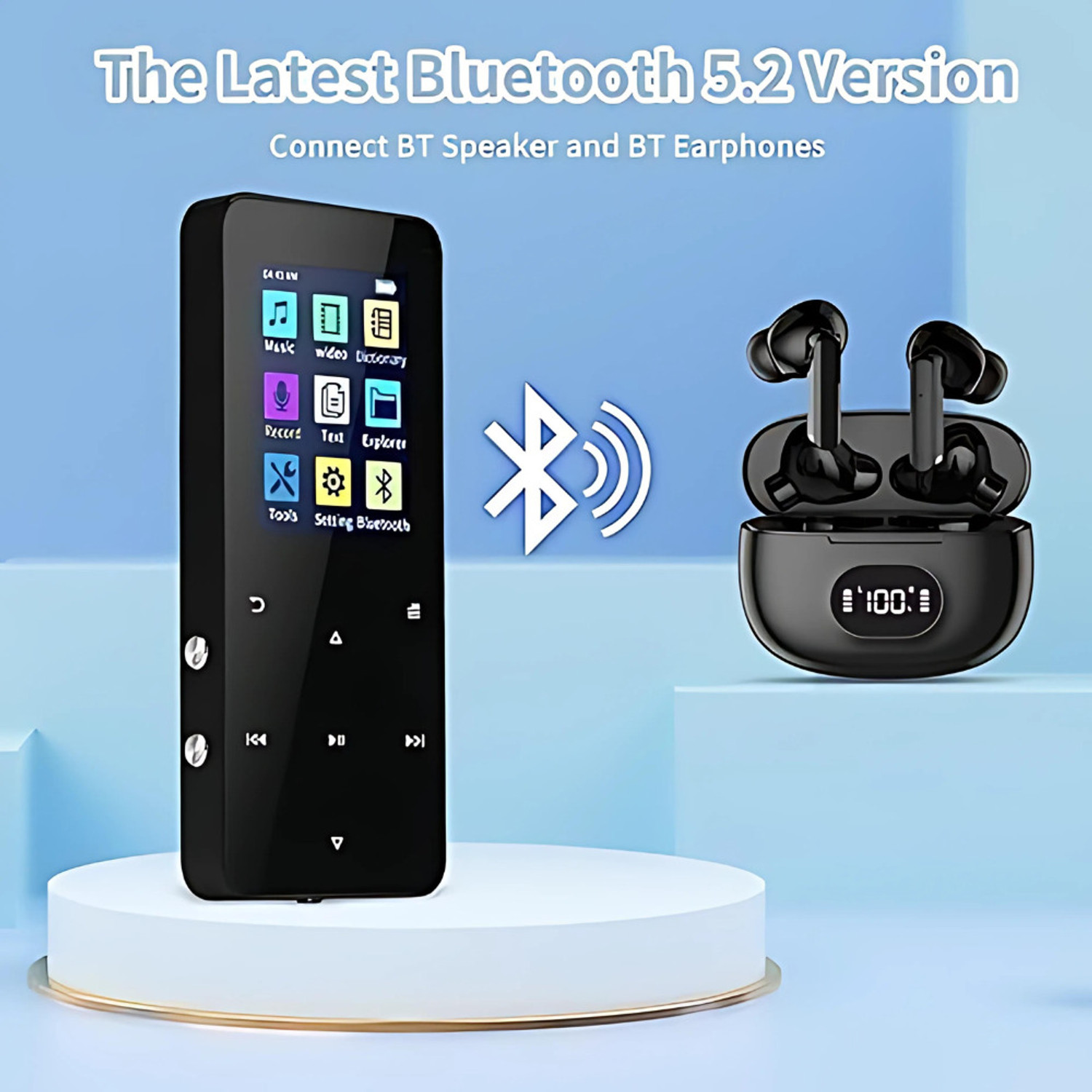 Image of DRUMSTONE Built-in Multifunctional Mini Digital MP4 Music Player - 15 Years Warranty MP4 Player