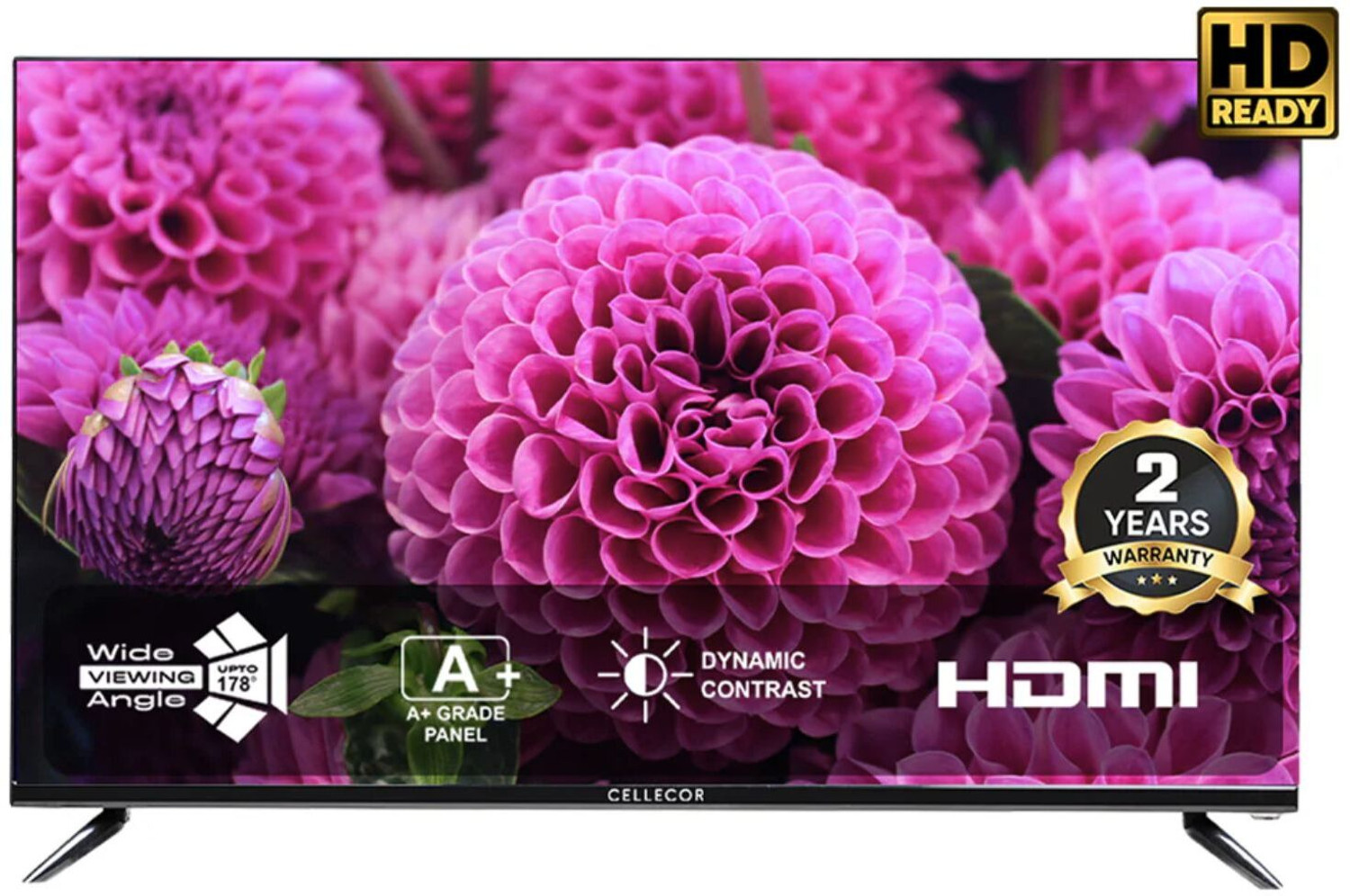Image of Cellecor Ec-32x, 32Inch HD LED TV - A+ Grade Panel, Dynamic Contrast, HDMI, 2 Yr Warranty 8 GB MP4 Player