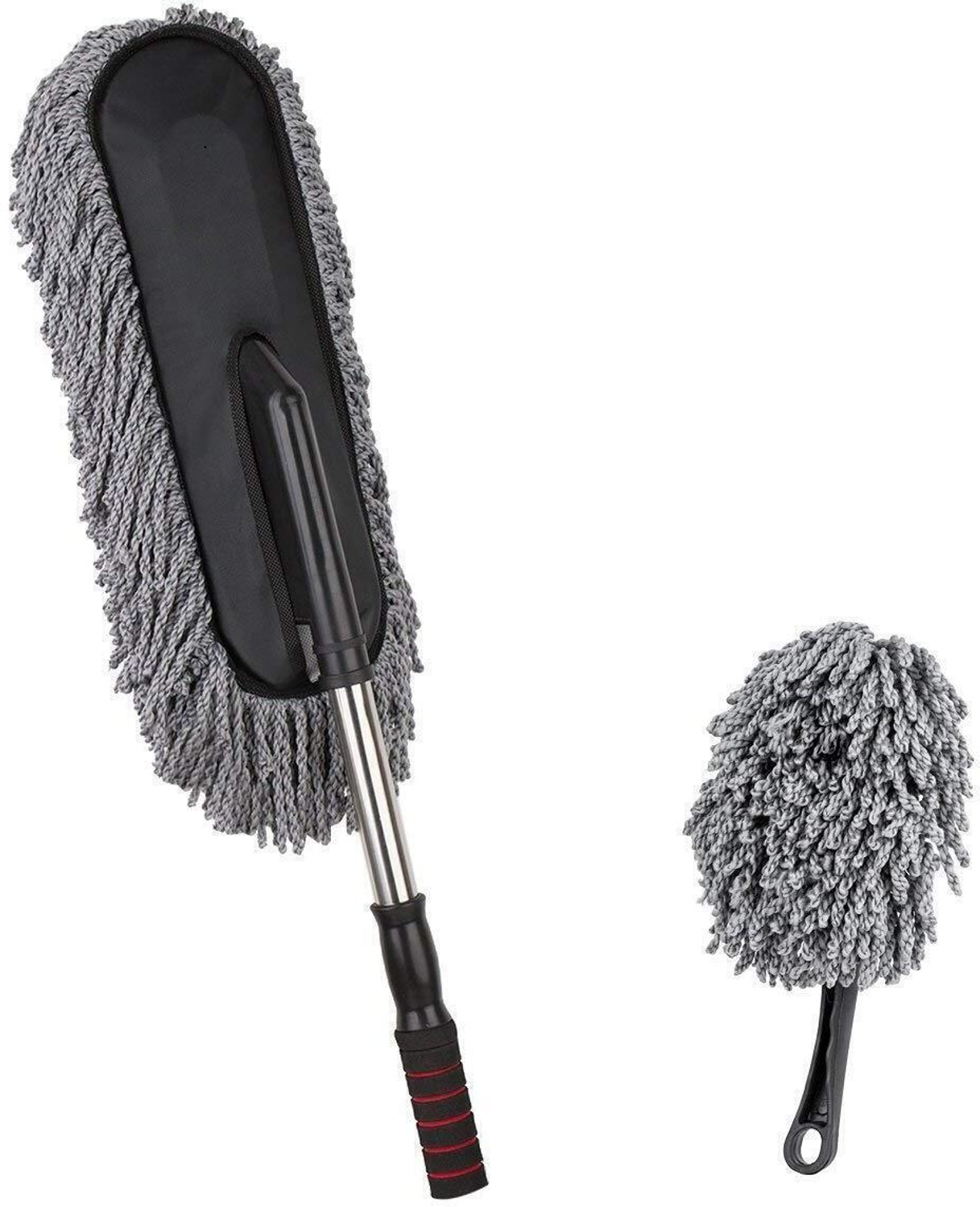 Image of H HANUMANT ENTERPRISE 2 PCS Super Soft Primium Microfiber Car Cleaning Brush Ideal as Mop Car Duster Combo