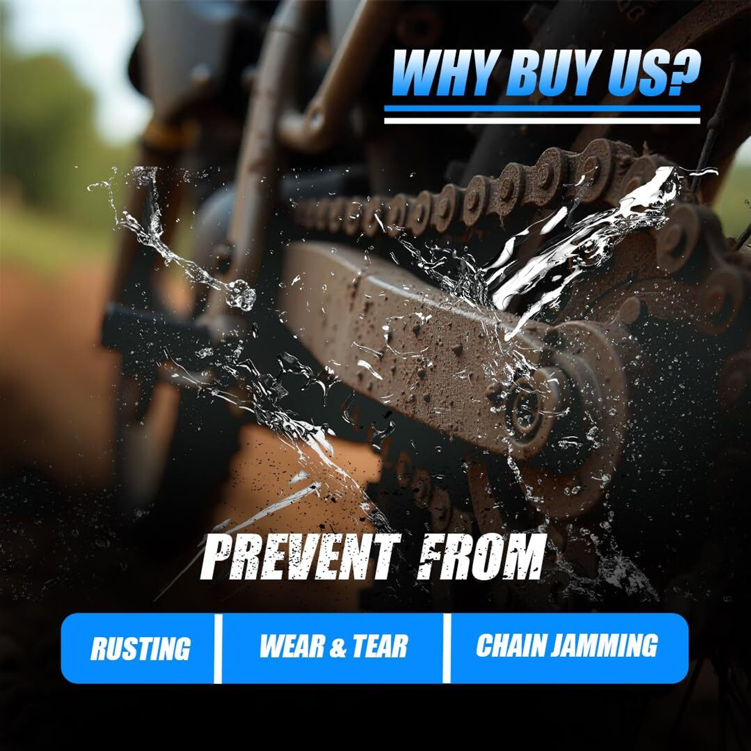 Image of Moto Genius Chain Lube Applicator, Chain Cleaning Brush Combo