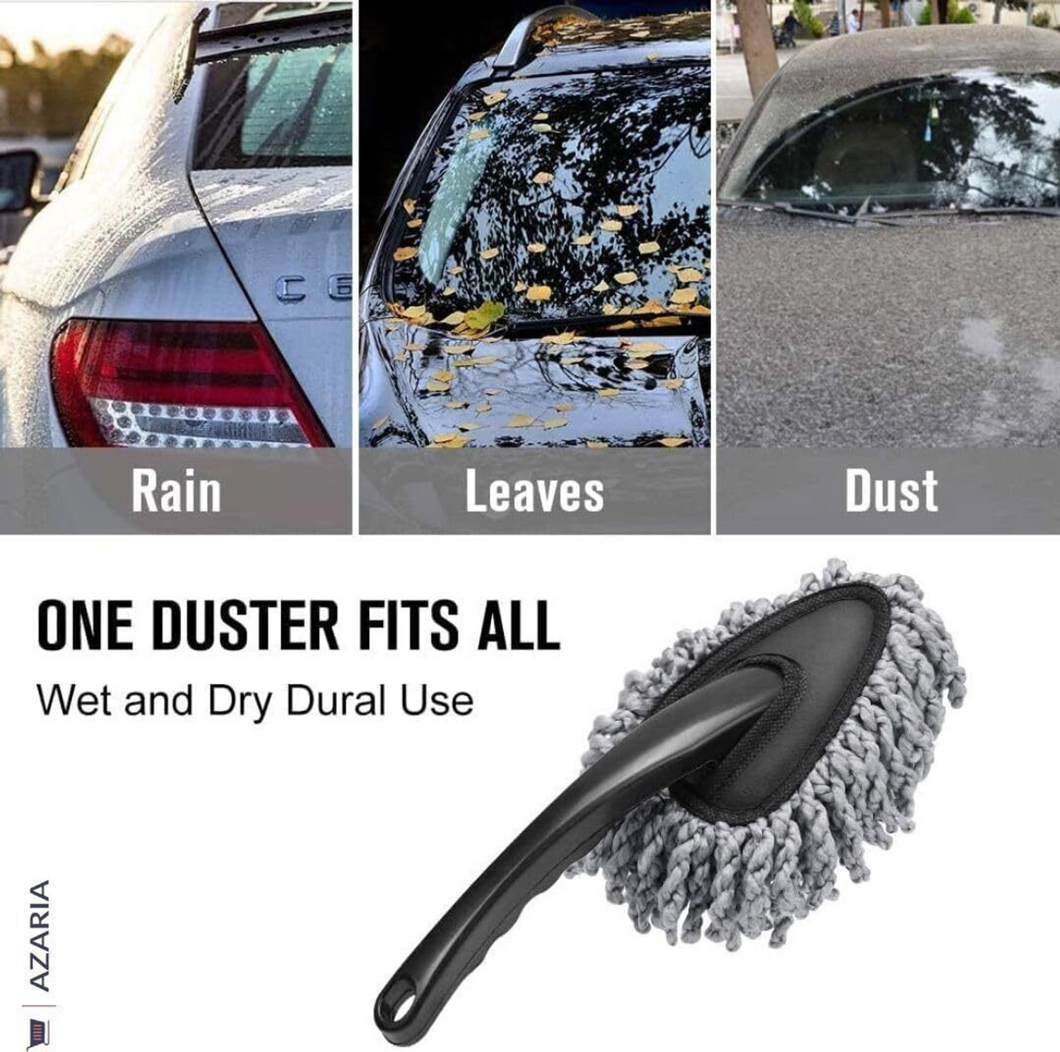 Image of khushmogalhub 6Pcs Microfiber Car Cleaning Kit for Full Interior and Exterior Car Wash Kit Combo