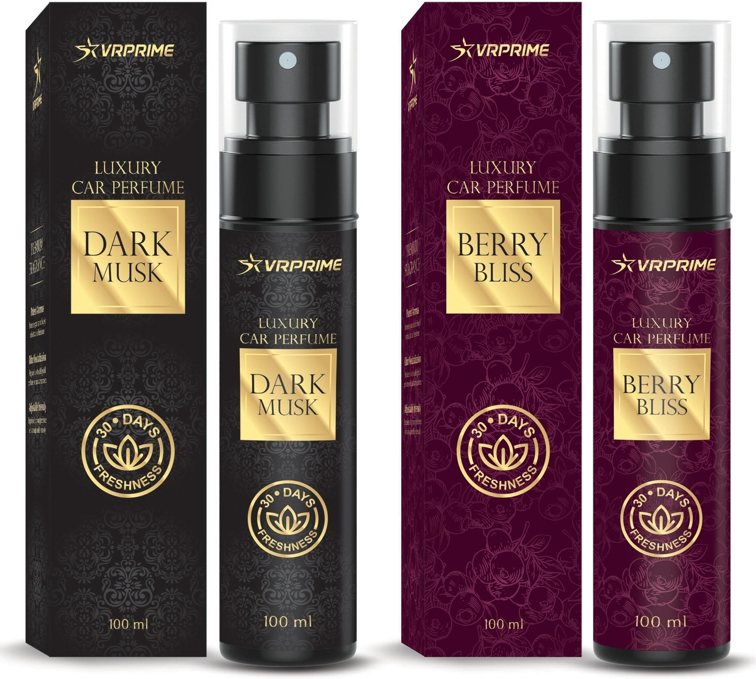 Image of VRPRIME Dark Musk, Berry Bliss Car Freshener Spray VPRCARPERF25