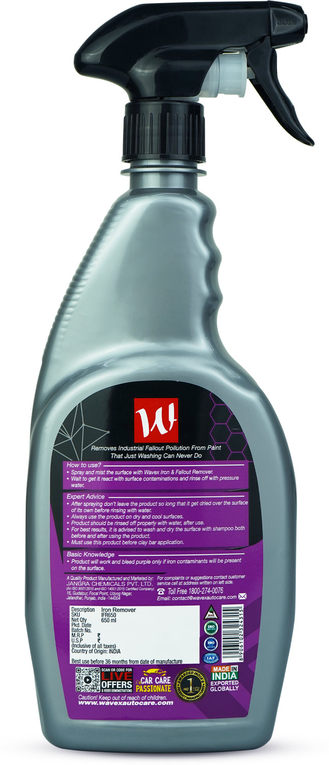 Image of Wavex Rust Remover Spray | Iron Remover for Car and Bike 650 ml, Spray Pump Combo
