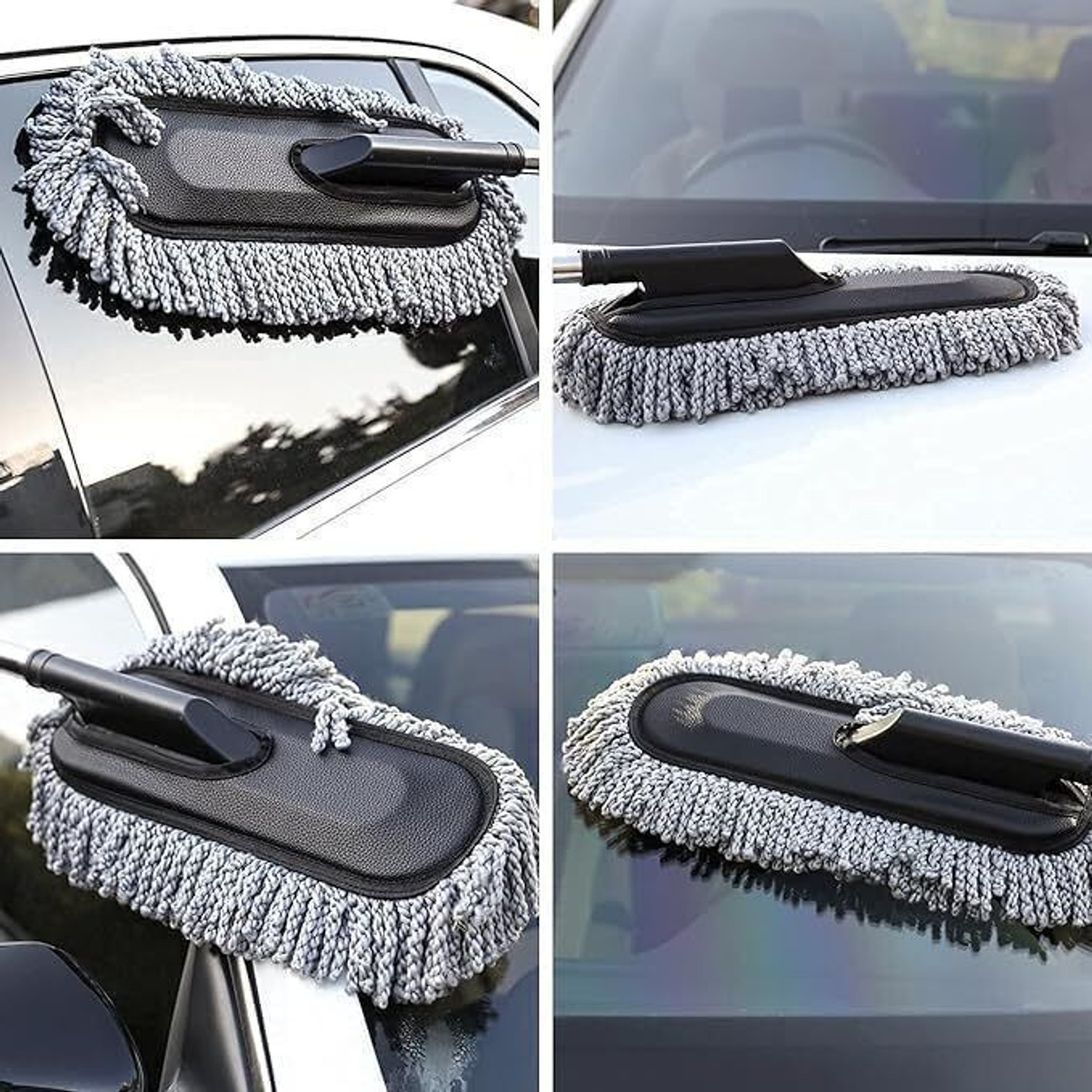 Image of khushmogalhub Extendable Car Cleaning Duster Brush with Handle Combo