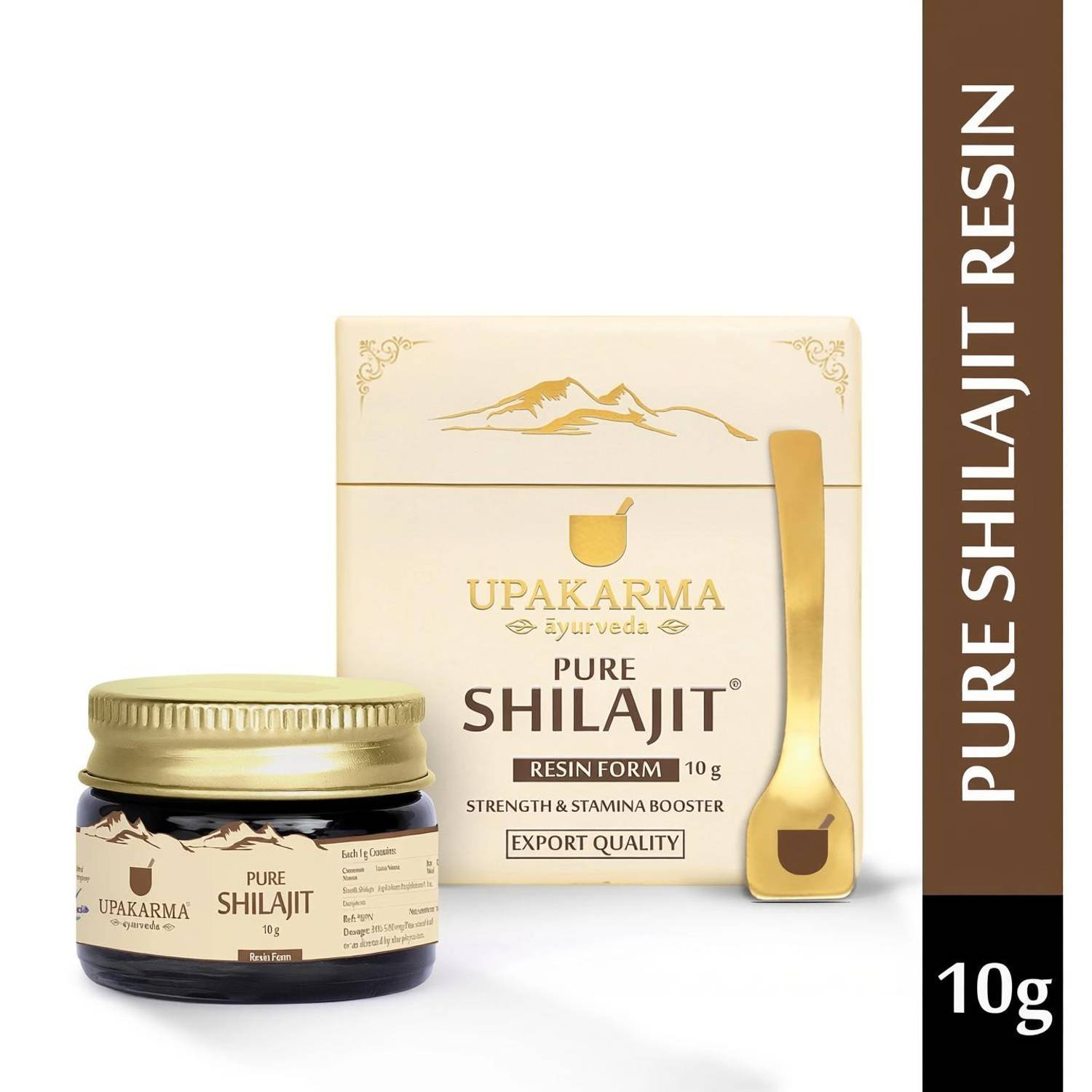 UPAKARMA Pure Shilajit Resin 10g | Natural Strength & Stamina Booster | Reduce Weakness