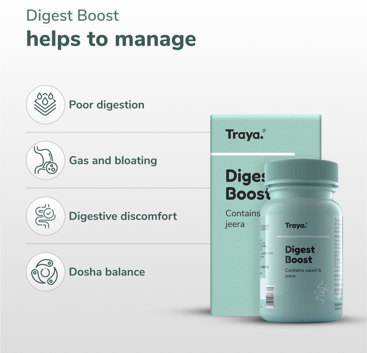 Image of Traya Digest Boost | Natural Digestive Supplement (60 tablets)