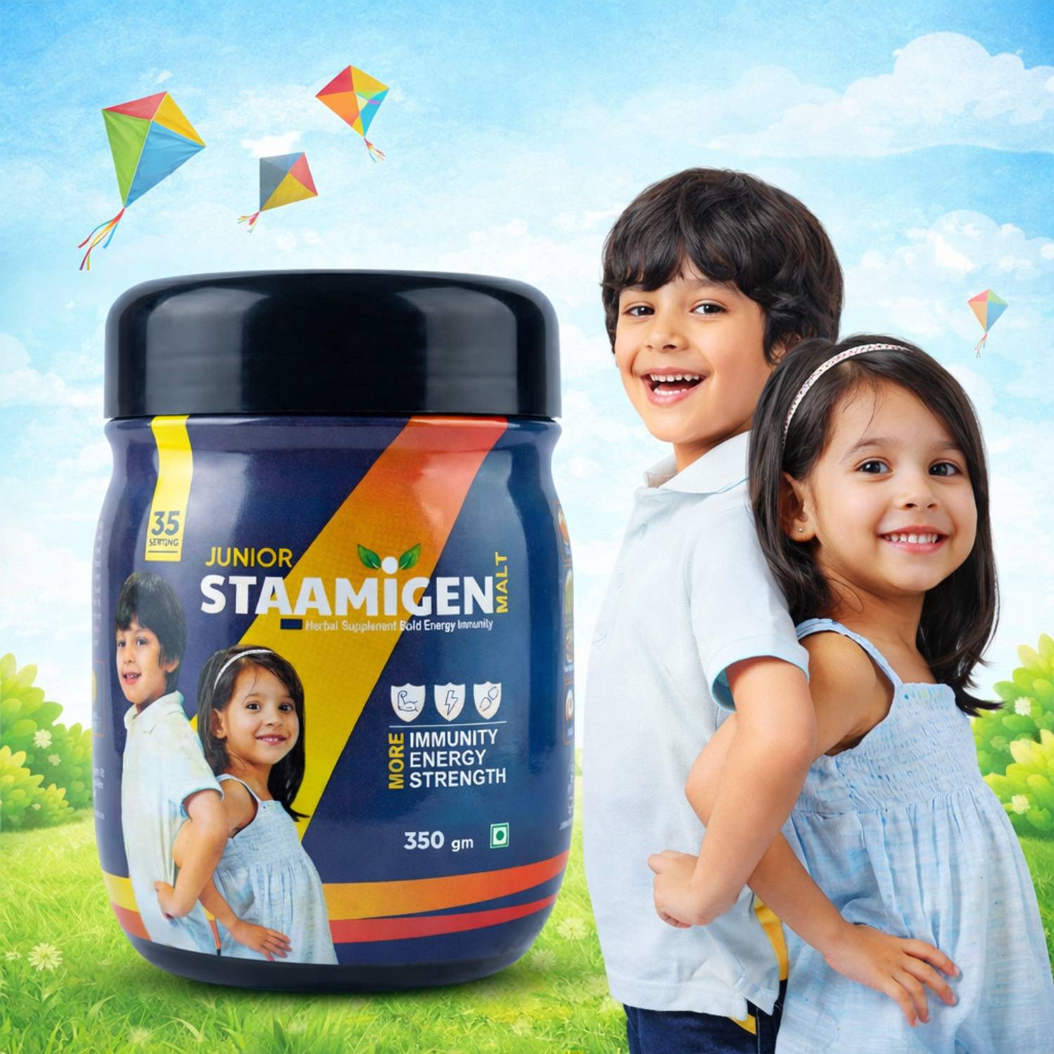 ALPHA AYURVEDA Junior Staamigen Malt for Kids. Weight and health gainer Ayurvedic Supplement.