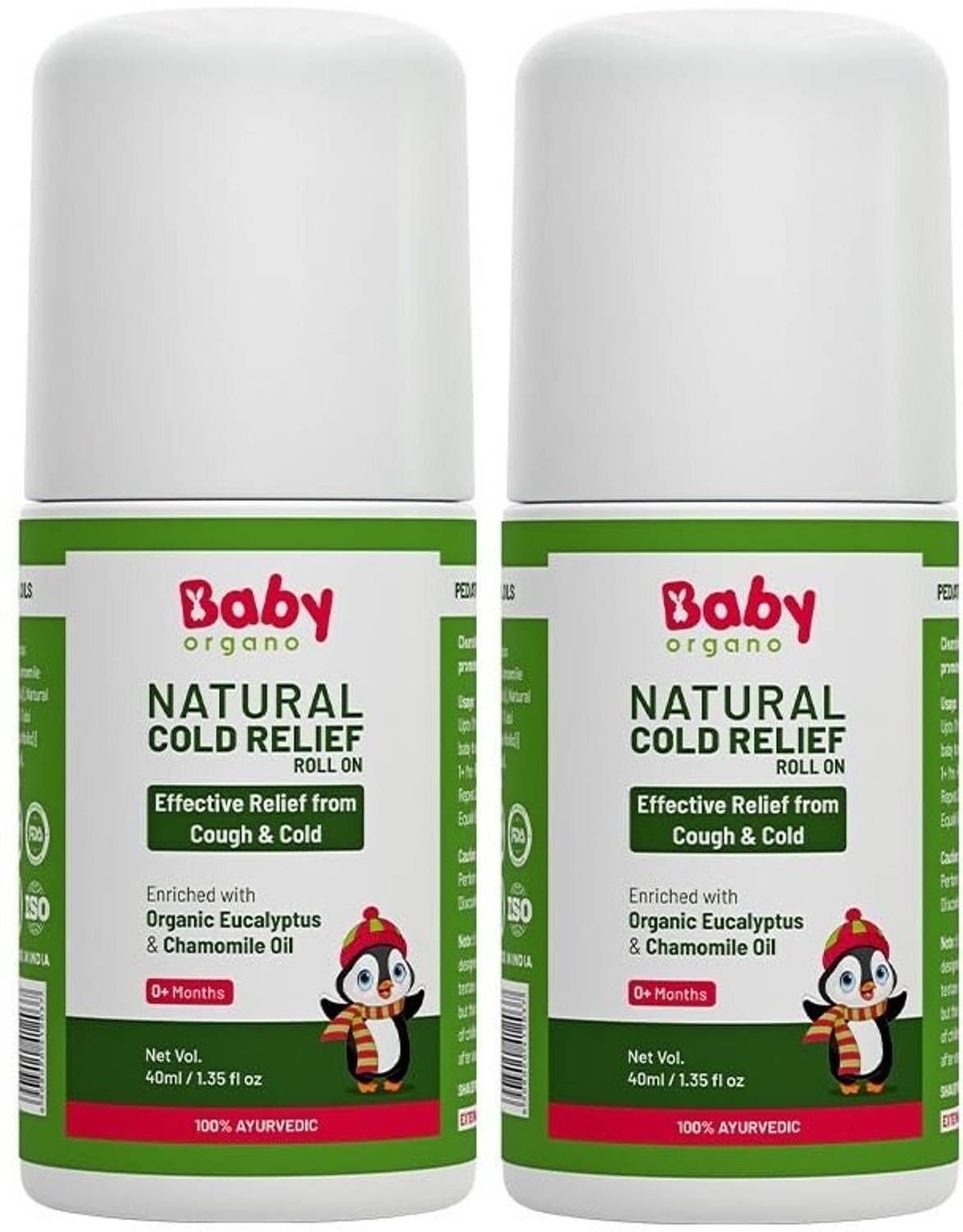 babyorgano Baby Cold Relief Natural Roll-On with Essential Oils f
