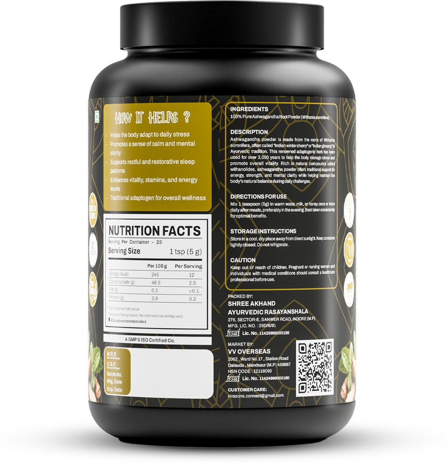 Image of Nirasons Ashwagandha Powder