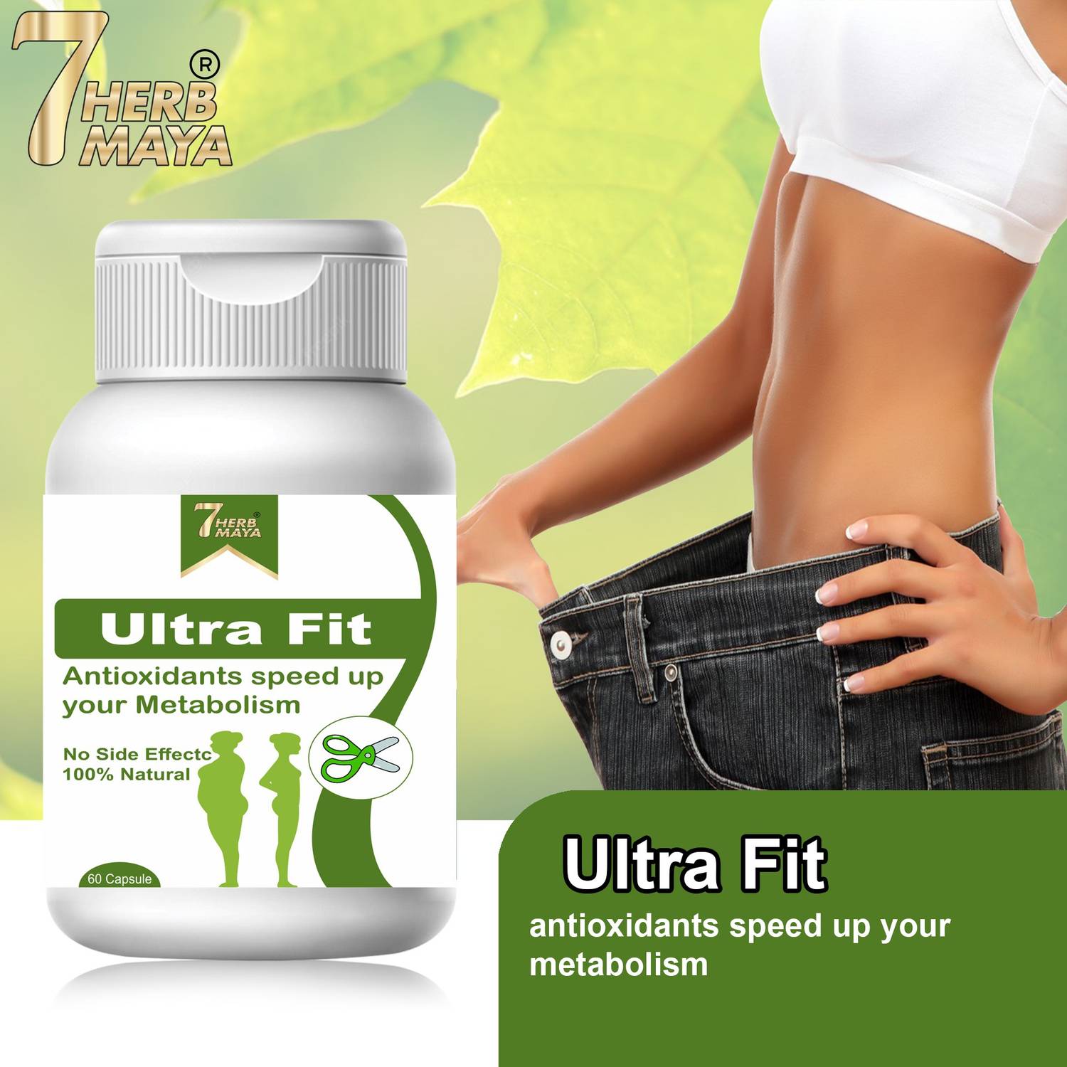 7Herbmaya Ultra-fit Capsule Helps Weight loss capsule,Fat Burner for men and women