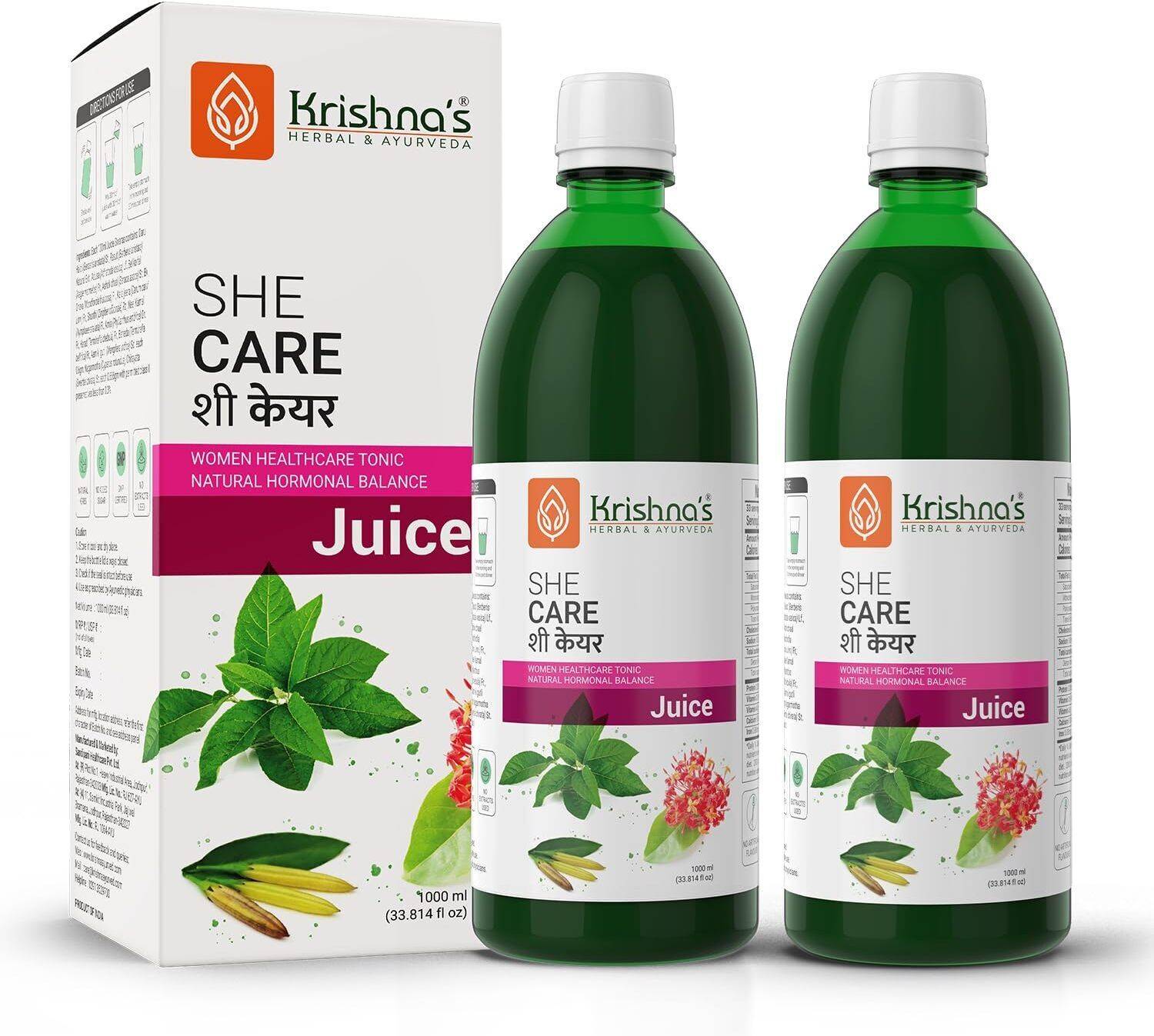 Krishna's She Care Women Wellness Juice, 1000ml 1 L - Image 1