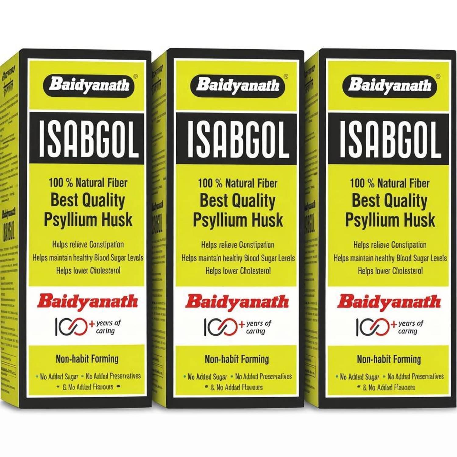 Baidyanath Isabgol Psyllium Husk Powder 100gm (Pack of 3) Effective Constipation Relief