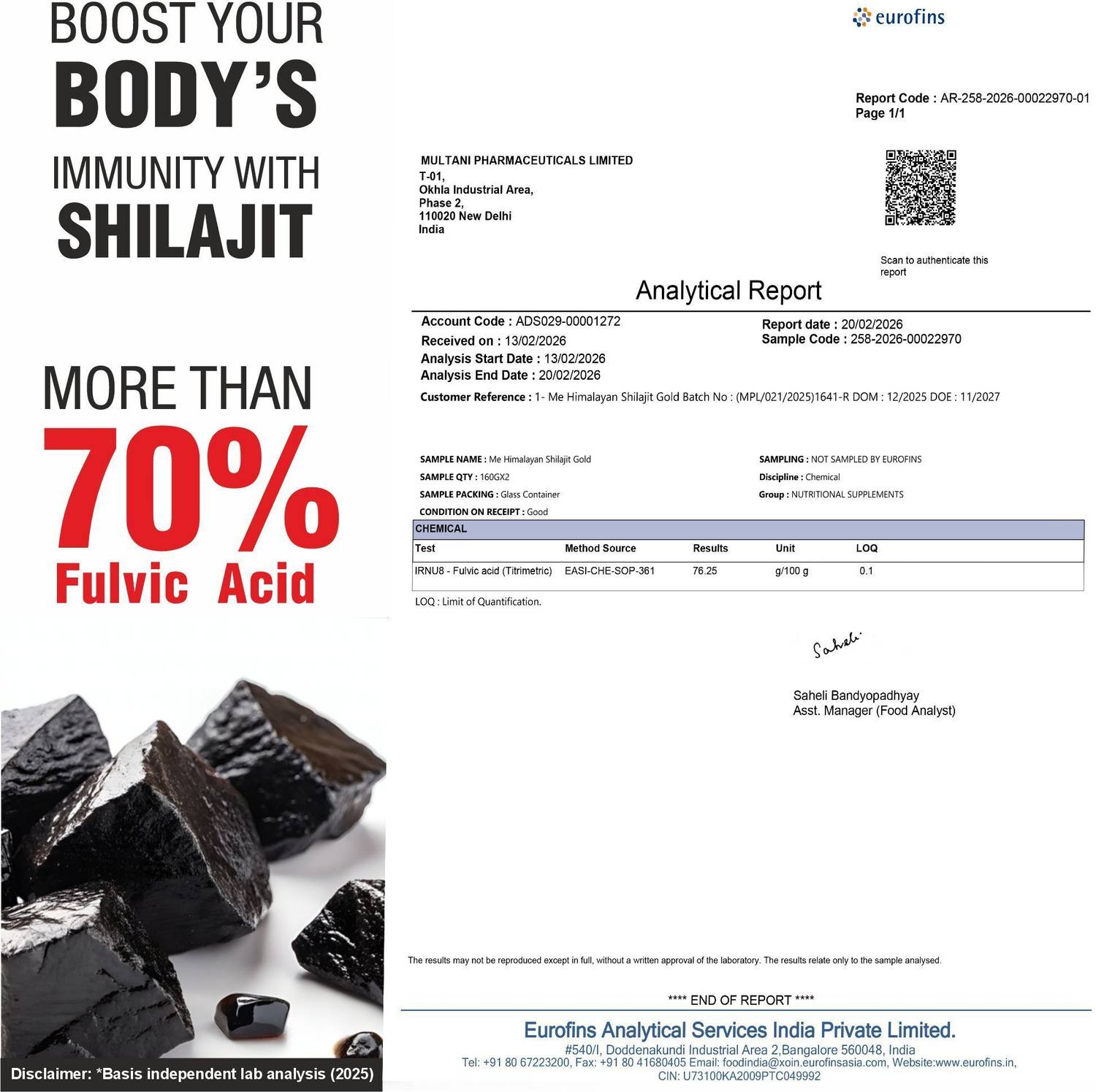Multani Himalayan Shilajit Gold Resin - Image 3
