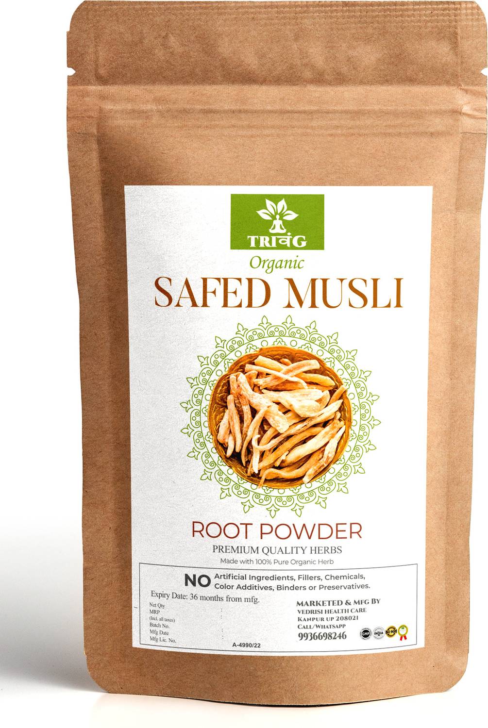 Trivang Ashwagandha, Safed White Musli, Kaunch Seed, Shatavari Powder - Image 4