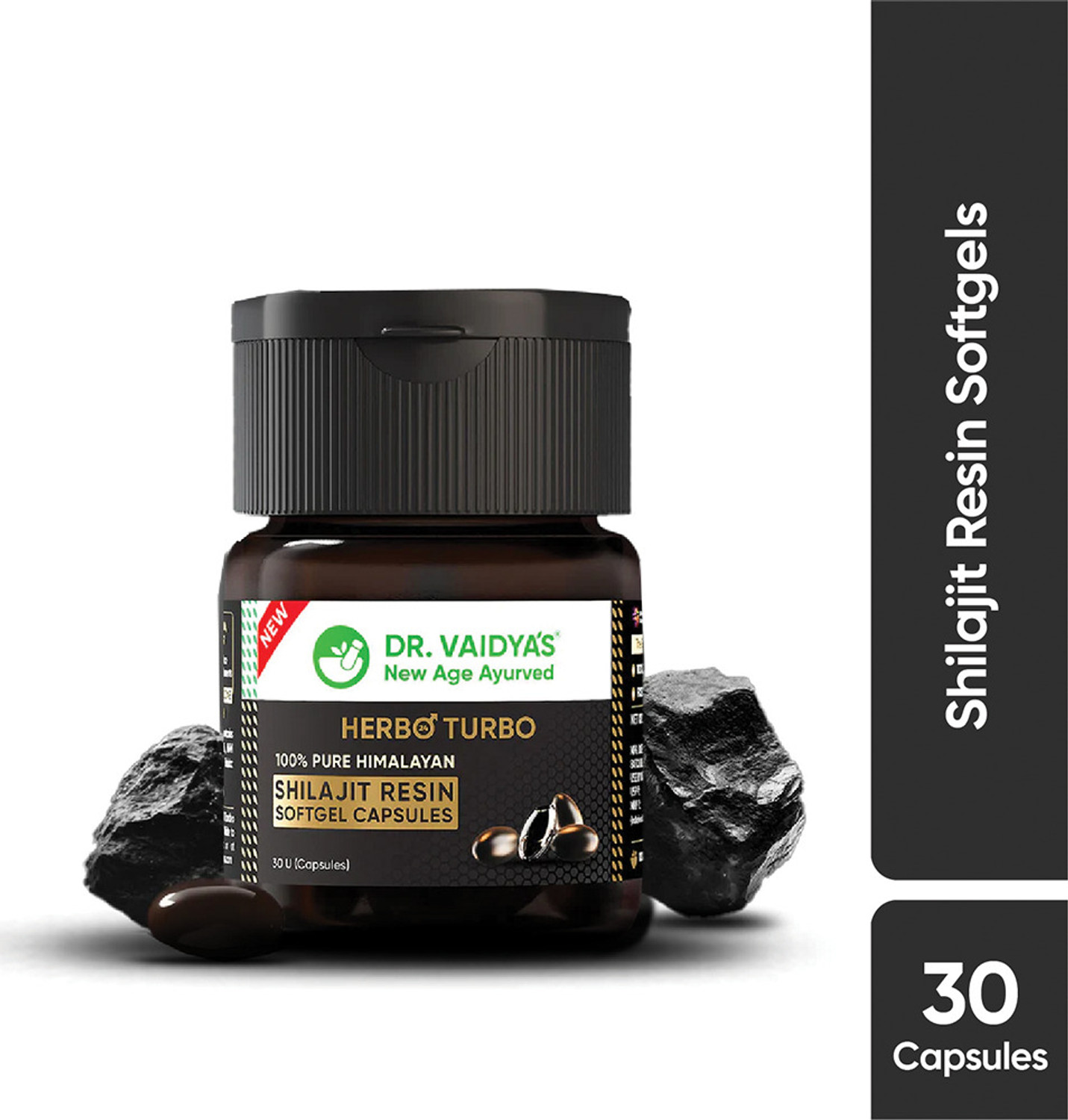 Image of DR. VAIDYA'S Shilajit Gold Resin Softgels for Power & Performance