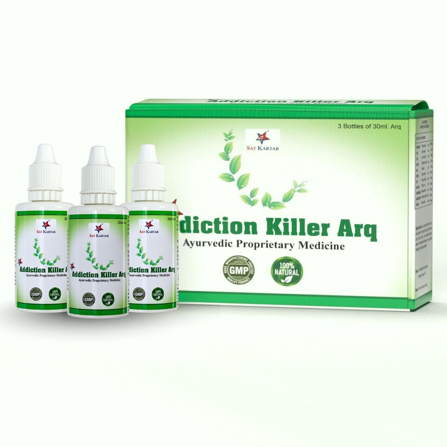 Image of Sat Kartar Addiction Killer Liquid | Drink Stop Drops | Anti Alcohol | Nasha Mukti Medicine