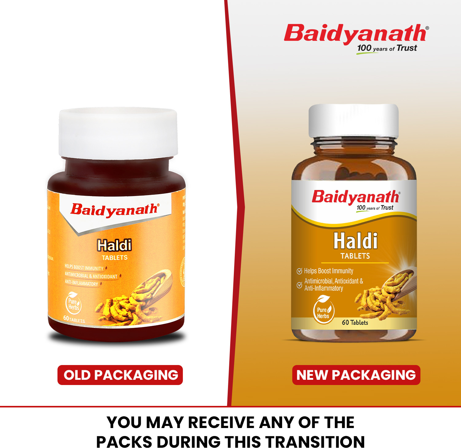Image of Baidyanath Haldi Tablets -60 Tab| Helps Boost Immunity, Blood Cleansing & Skin Problems