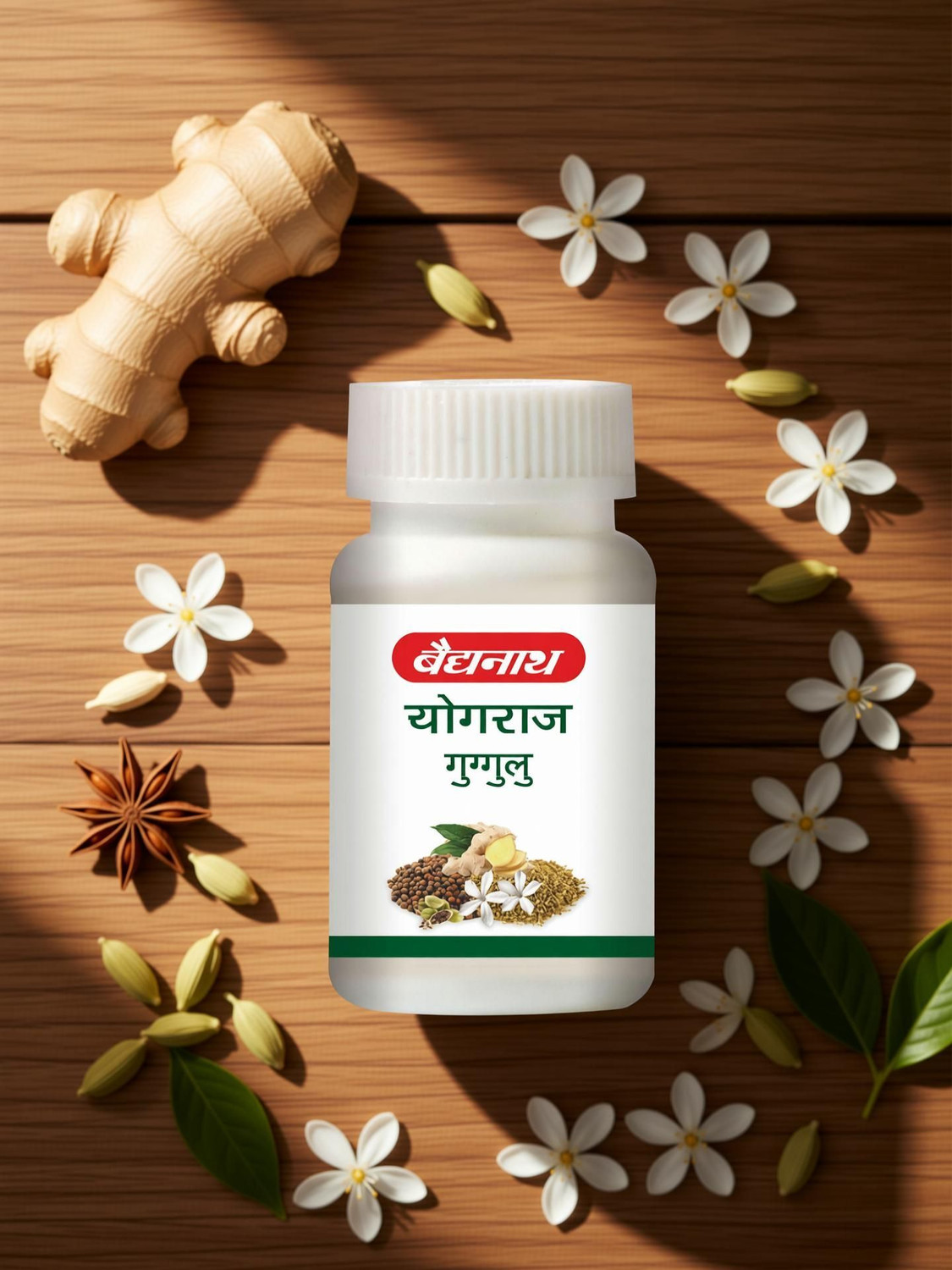 Image of Baidyanath Yograj Guggulu, Alleviates Pain, Reduces Joint stiffness, Lowers Joint Inflammation | Improves Appetite and Digestion, Pacifies VATA and KAFA Dosha |