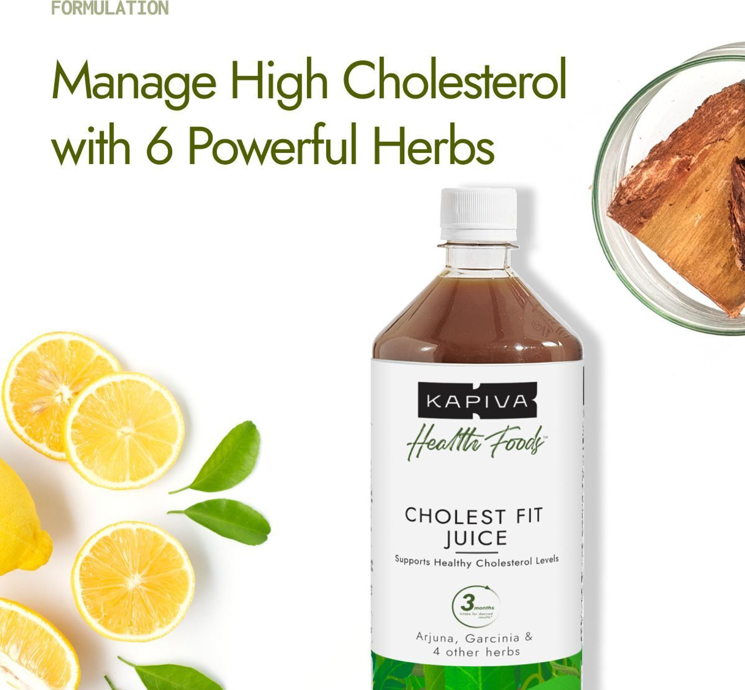 Image of Kapiva Cholest Fit Juice - Support Healthy Cholesterol with 6 Ayurvedic Herbs
