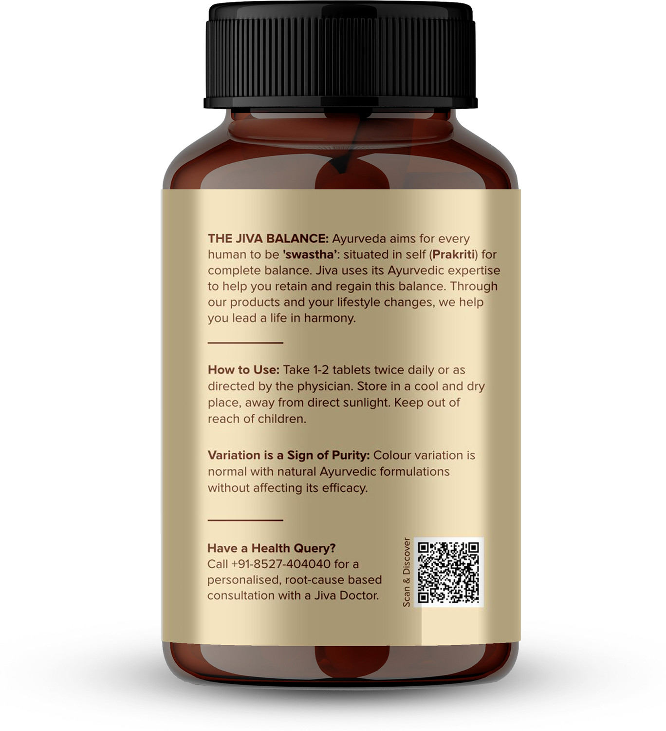 Image of JIVA Pain Calm Tablet - Natural Pain Reliever - 120 Tablets - Pack of 1