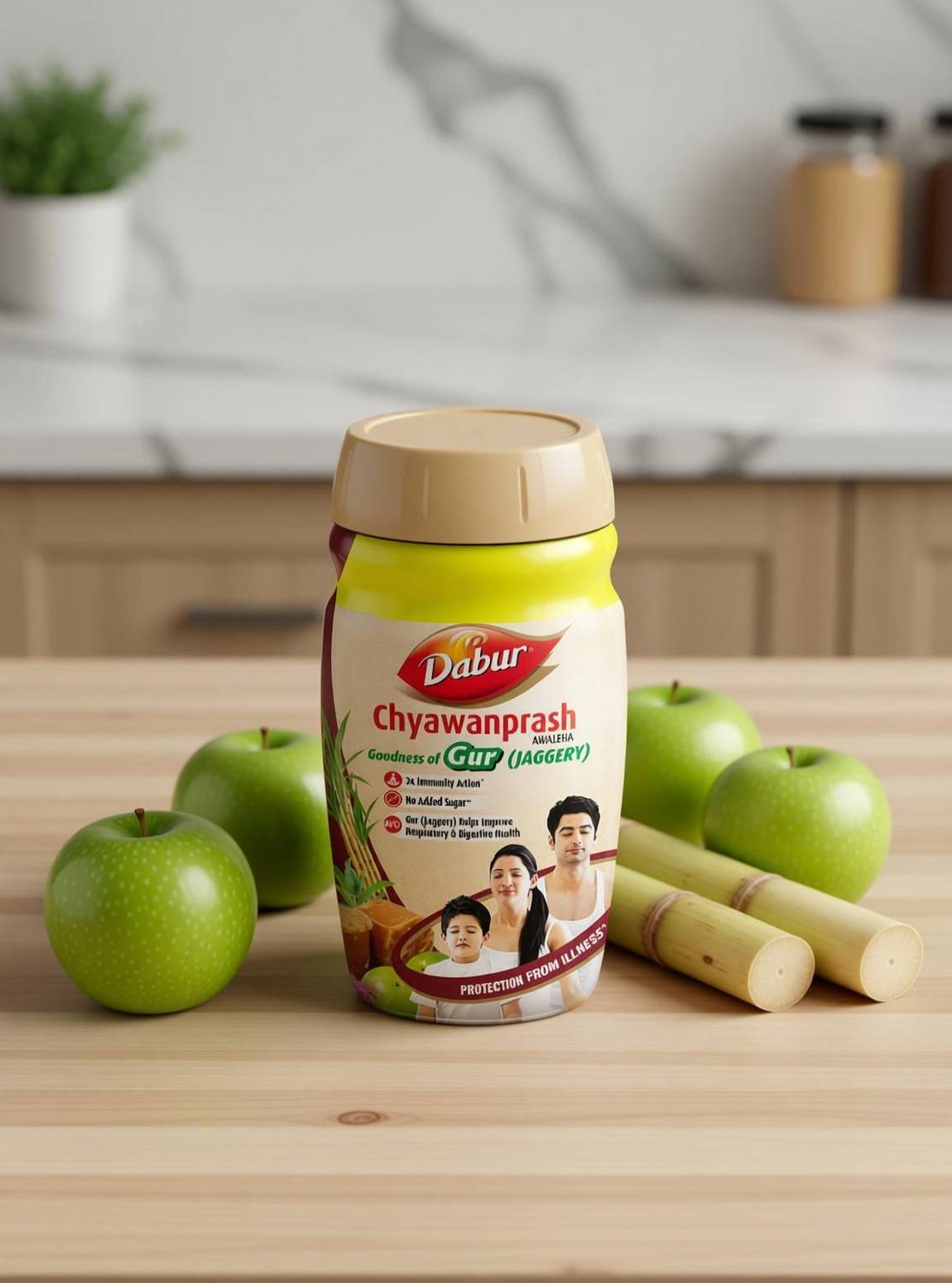 Dabur Chyawanprash with the goodness of Gur (Jaggery) 3X Immunity... more